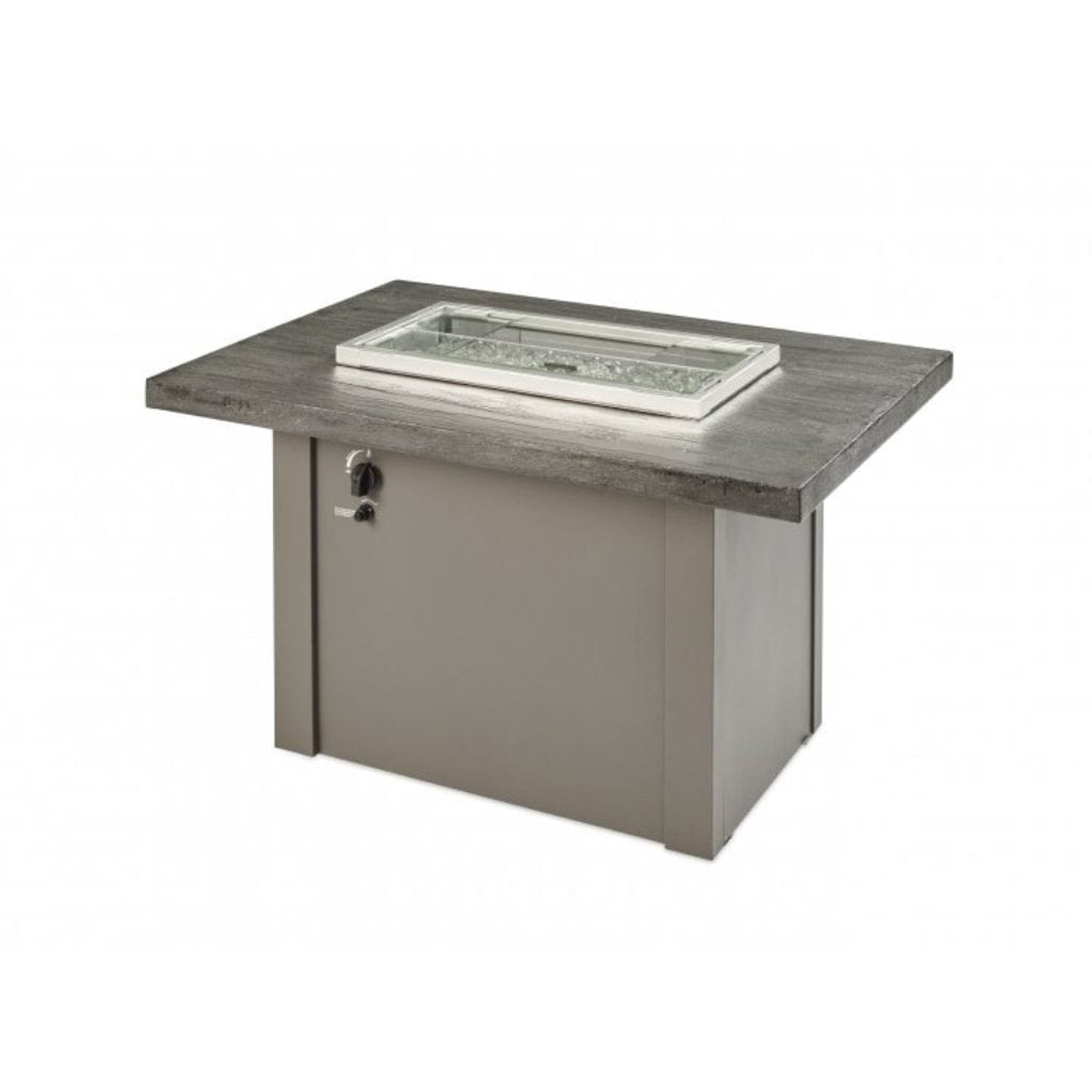 The Outdoor GreatRoom Company 44" Havenwood Gas Fire Pit Table with Driftwood Everblend Top