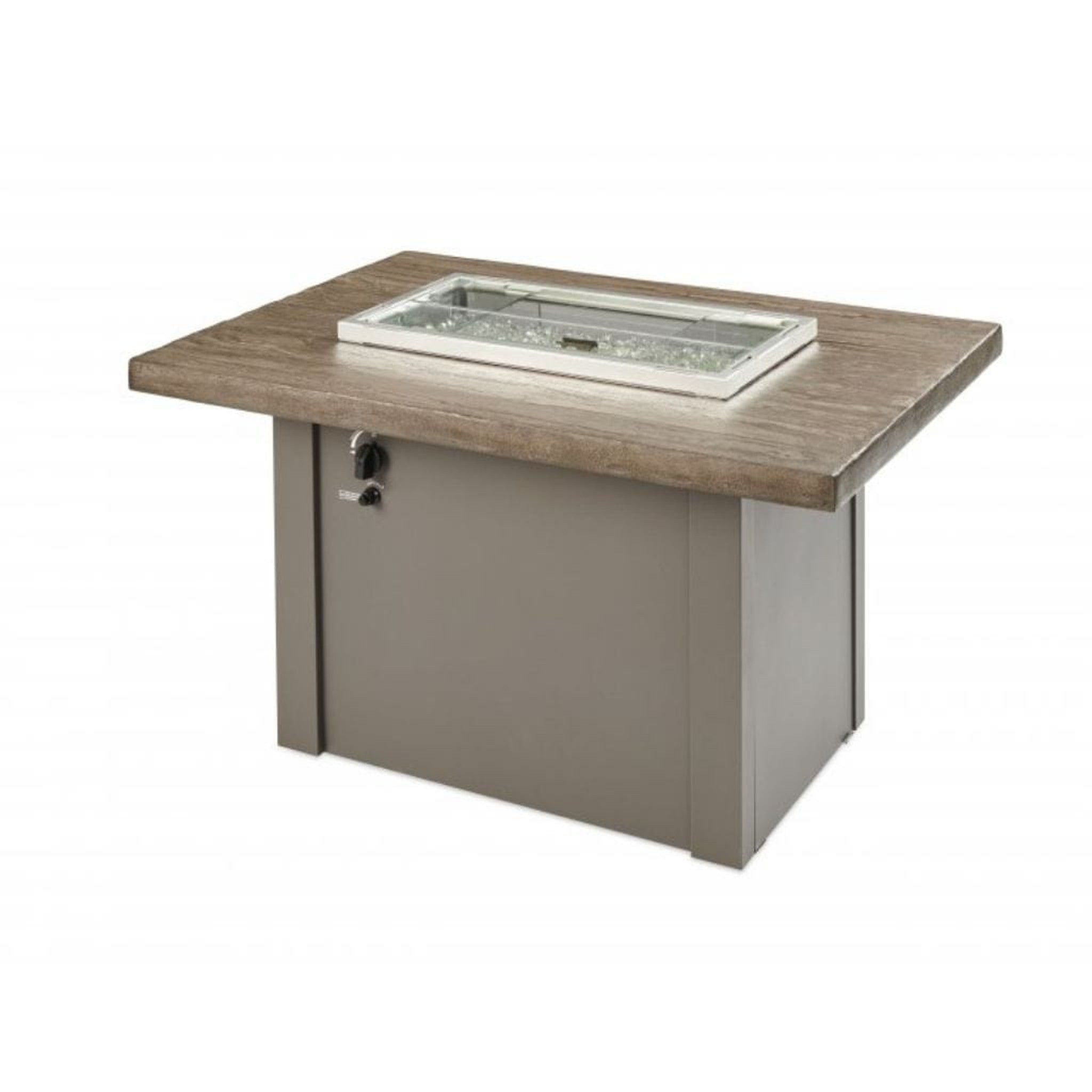The Outdoor GreatRoom Company 44" Havenwood Gas Fire Pit Table with Driftwood Everblend Top