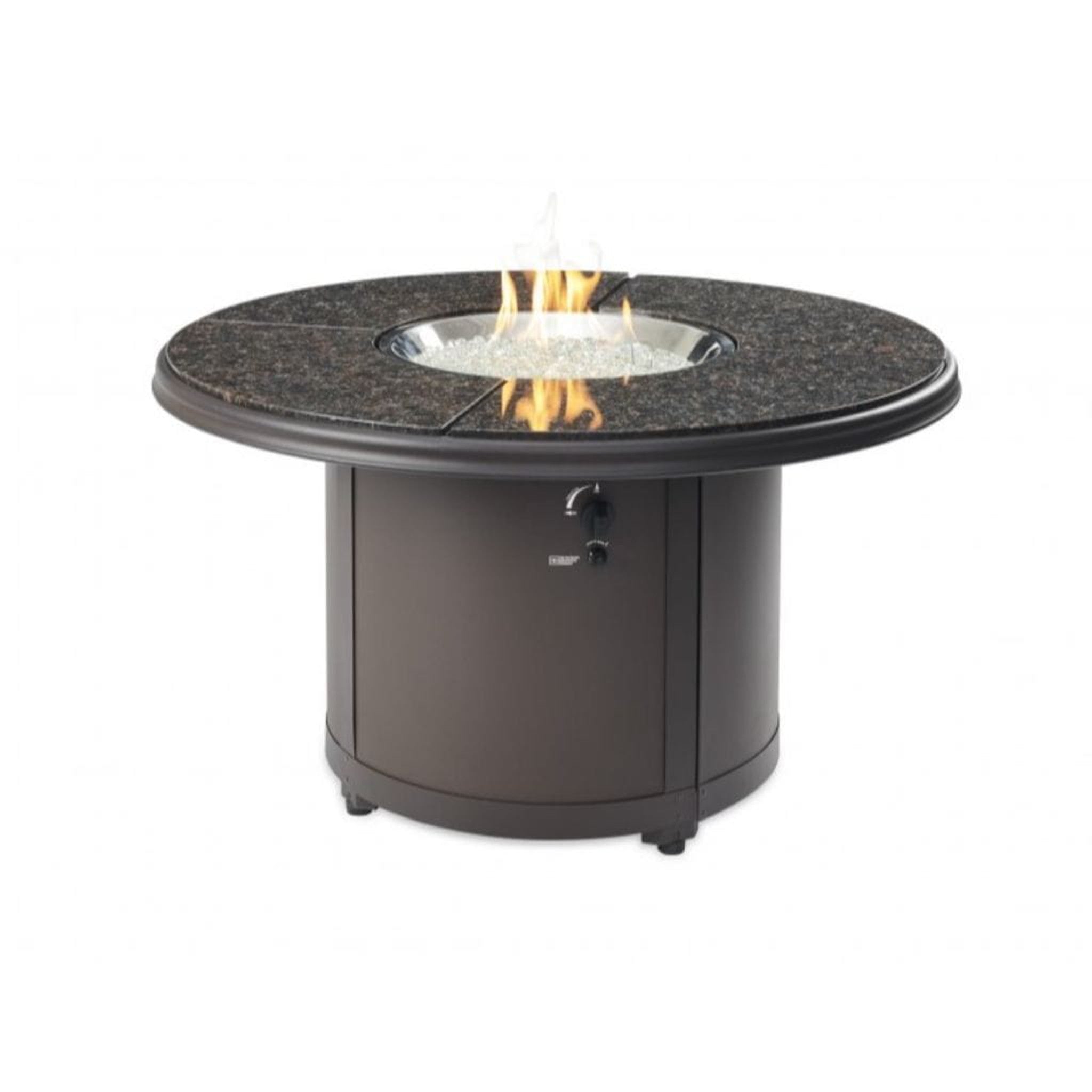 The Outdoor GreatRoom Company Beacon 48" Round Gas Fire Pit Table with Matching Burner Cover