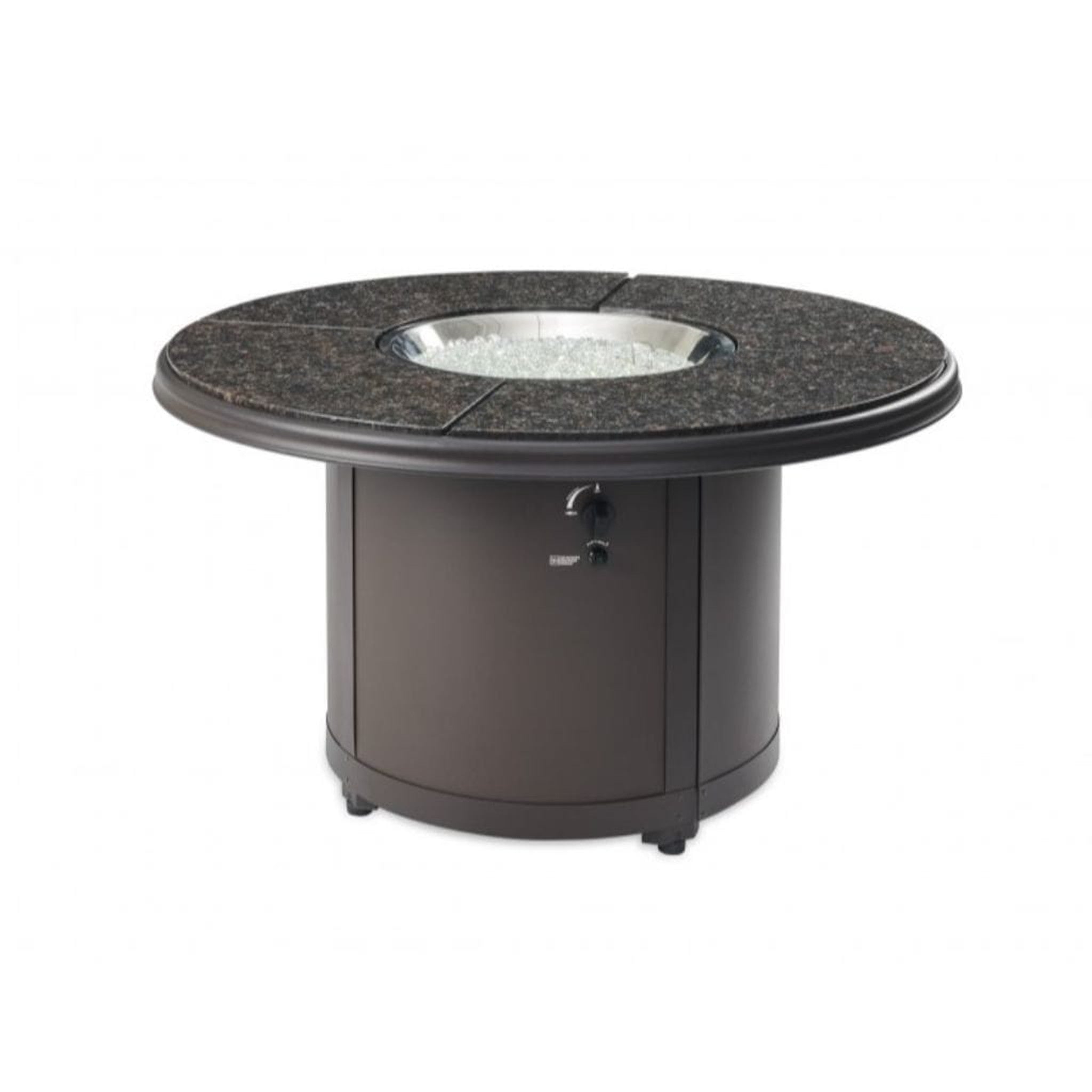 The Outdoor GreatRoom Company Beacon 48" Round Gas Fire Pit Table with Matching Burner Cover