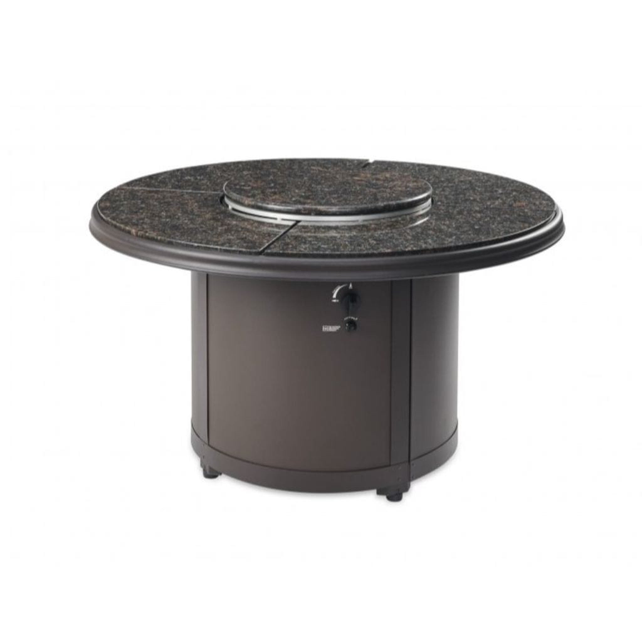 The Outdoor GreatRoom Company Beacon 48" Round Gas Fire Pit Table with Matching Burner Cover