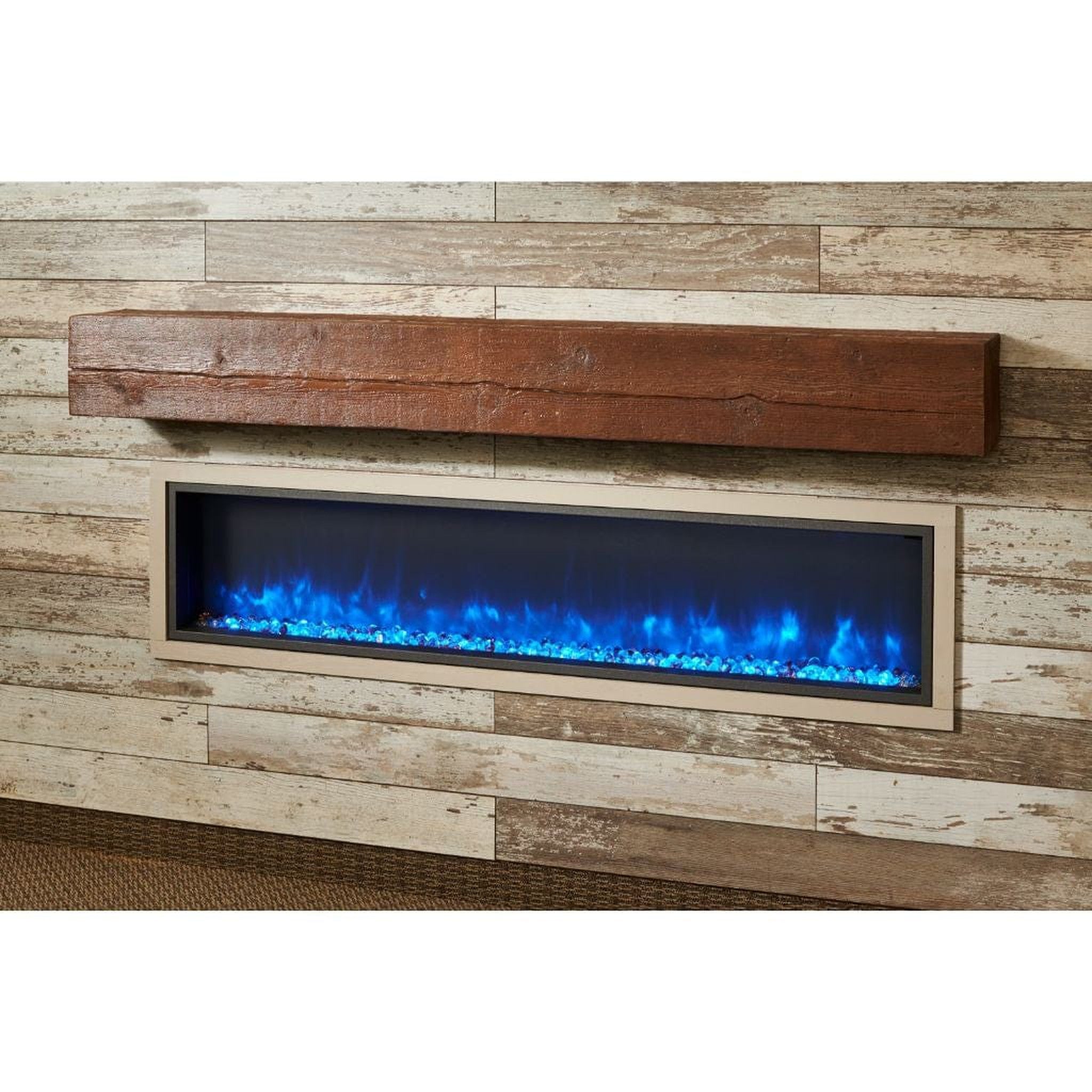 The Outdoor GreatRoom Company 60"/72" Gallery Linear Non-Combustible Mantel with Real Wood-Look