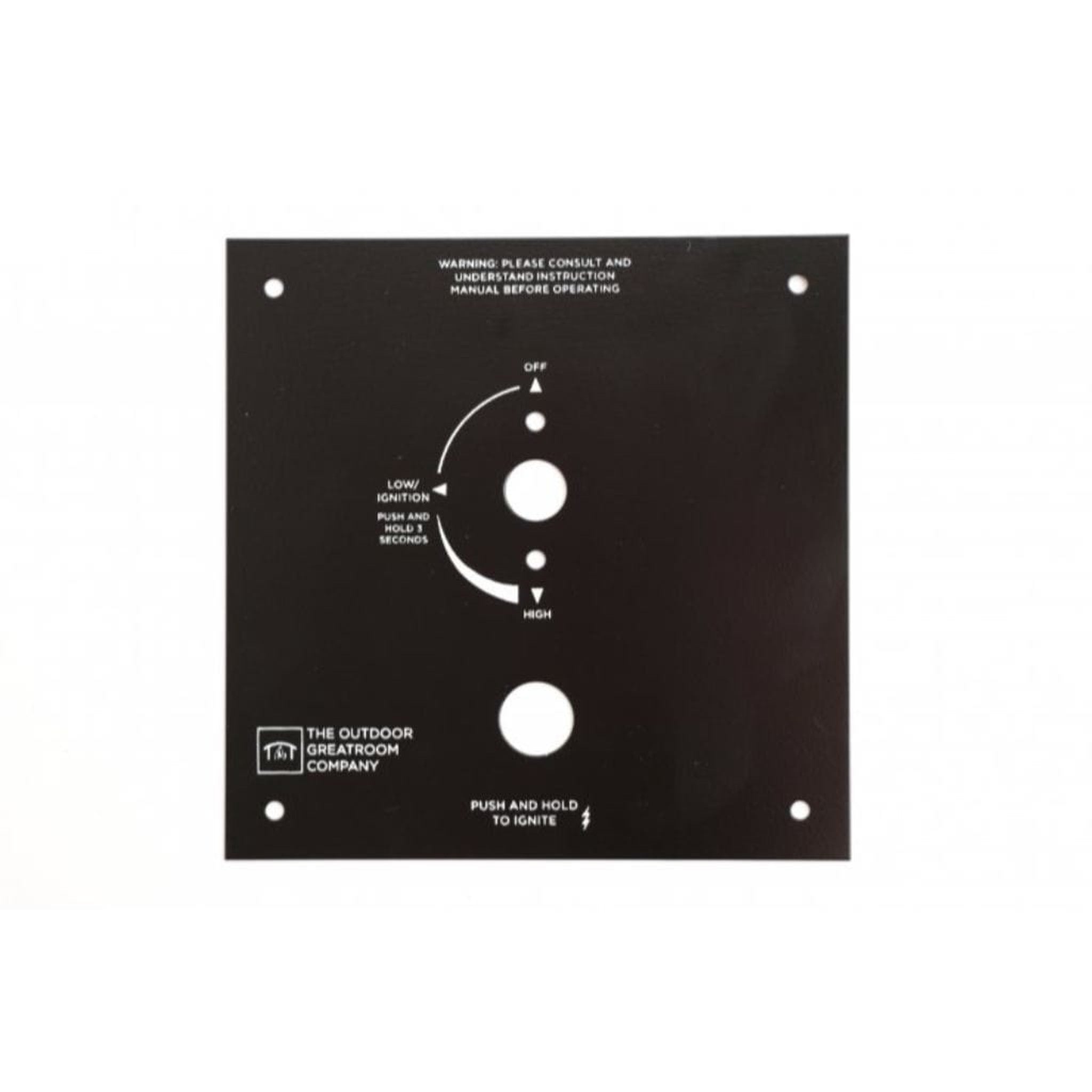 The Outdoor GreatRoom Company Control Panel 6.38" x 6.38" for Crystal Fire Plus Burners