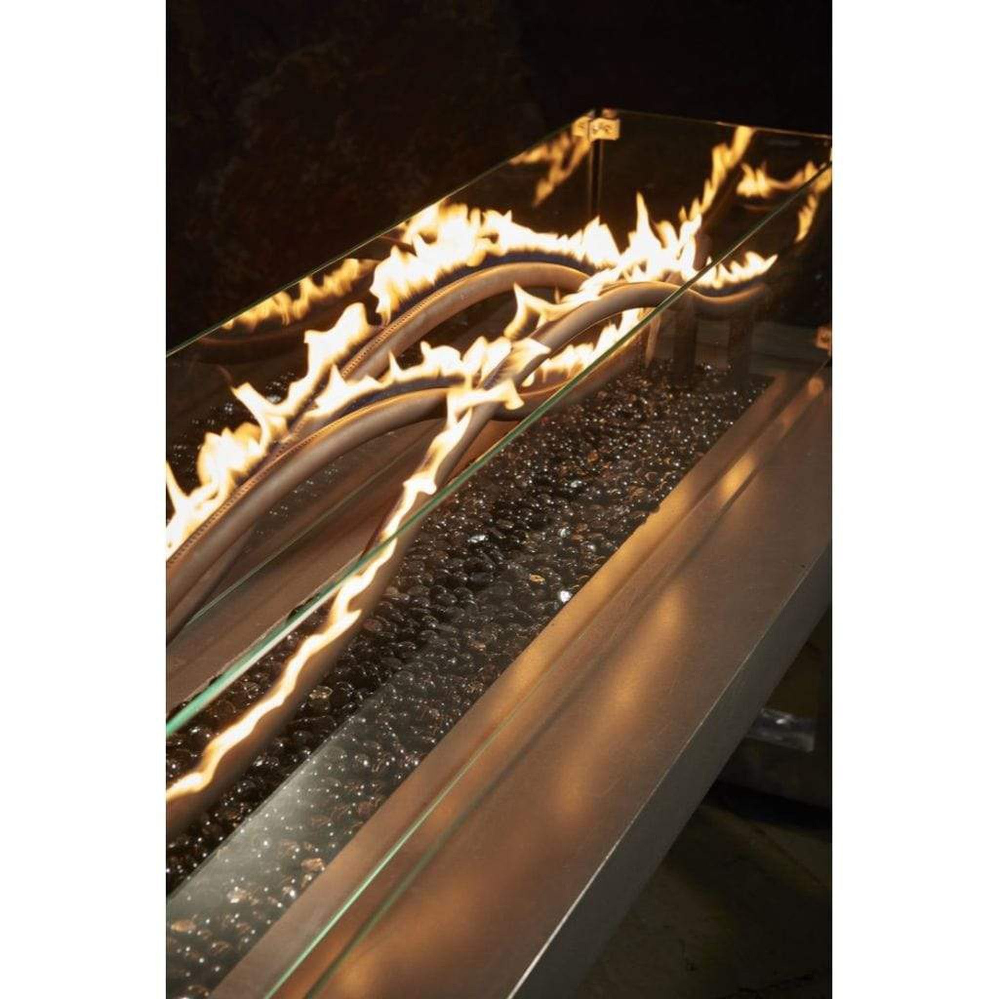 The Outdoor GreatRoom Company 56" Black Wave Linear Gas Burner with Direct Spark Ignition