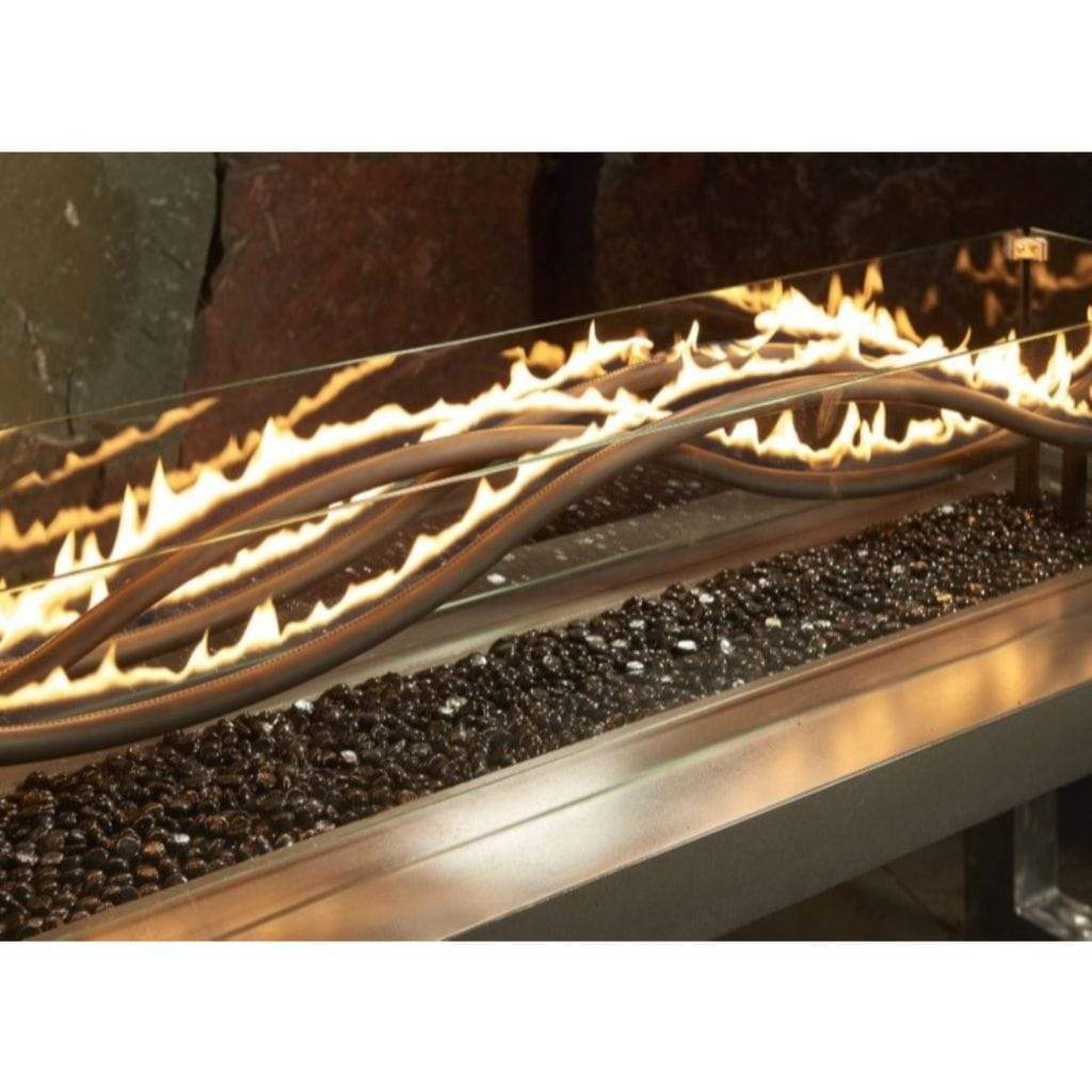The Outdoor GreatRoom Company 56" Black Wave Linear Gas Burner with Direct Spark Ignition