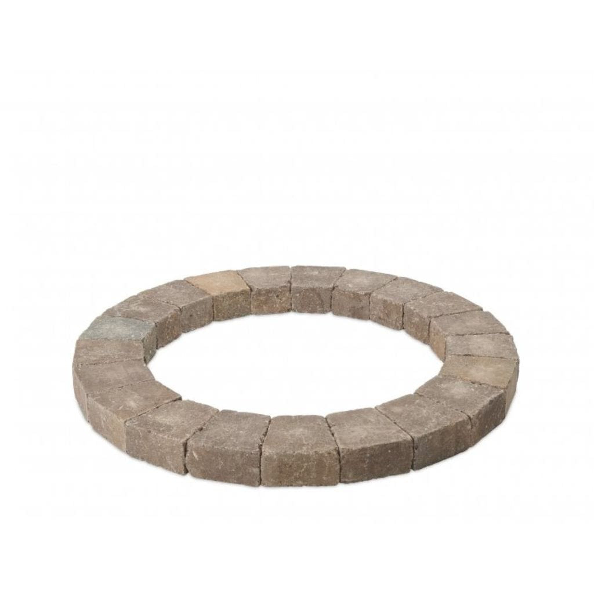 The Outdoor GreatRoom Company Bronson 52" Round Block Gas Fire Pit Kit with Crystal Fire Burner