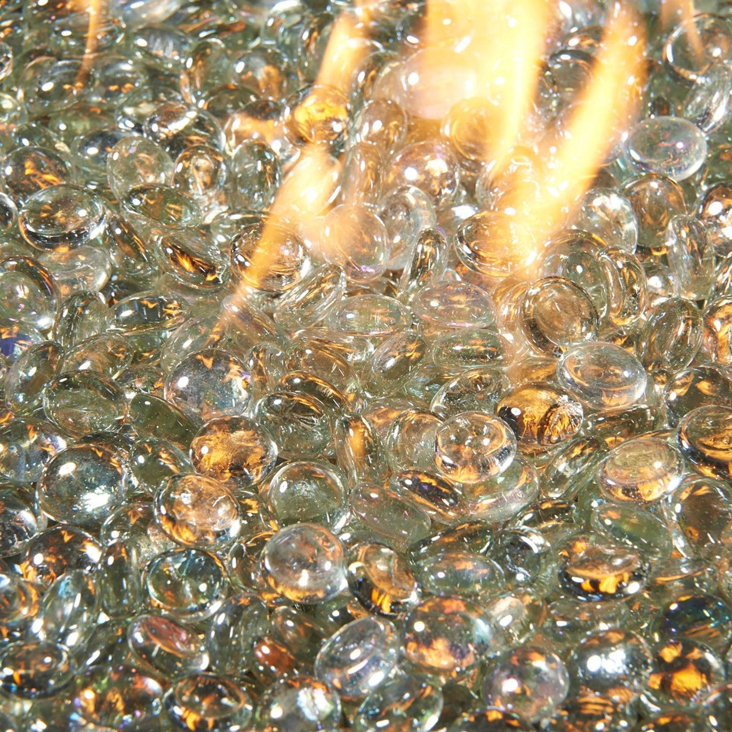 The Outdoor GreatRoom Company 10 lb Clear Tempered Fire Glass Gems Kit
