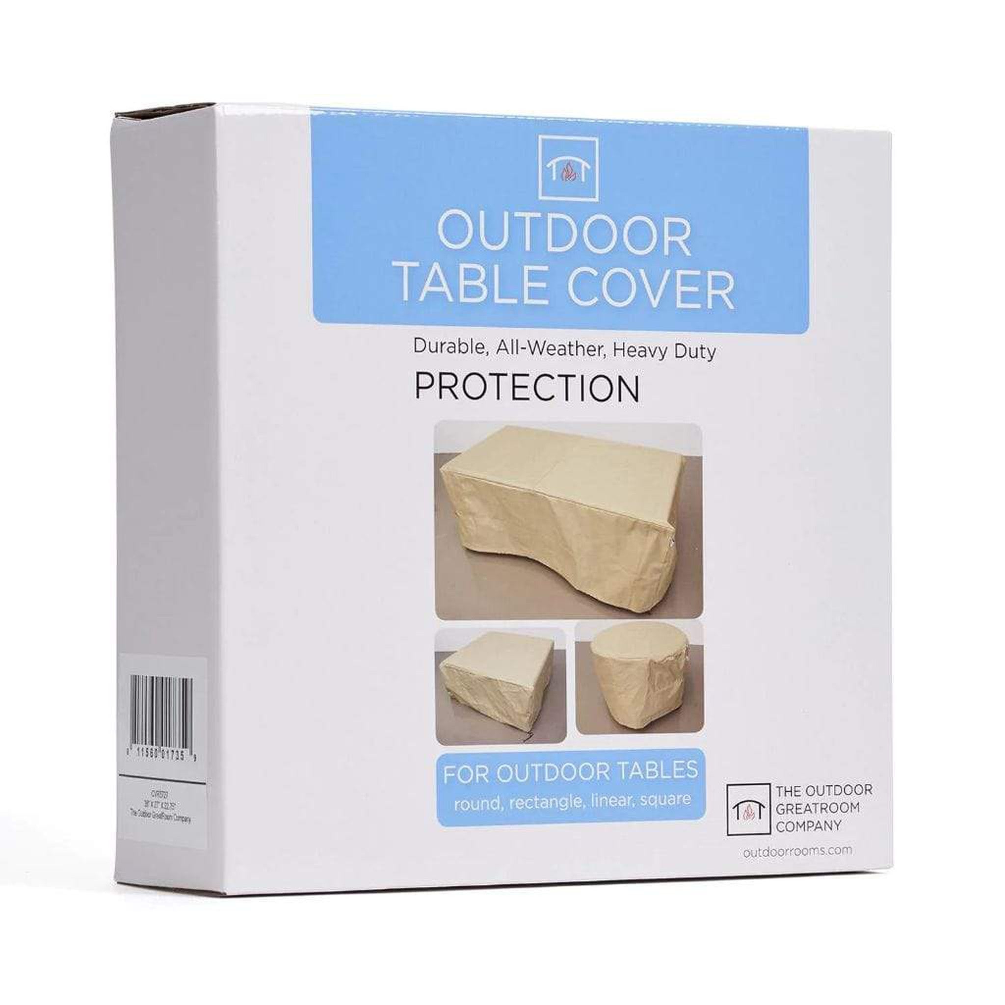 The Outdoor GreatRoom Company Cove 45" Sierra Square Fire Table Cover with Weather-Resistant Ripstop Fabric