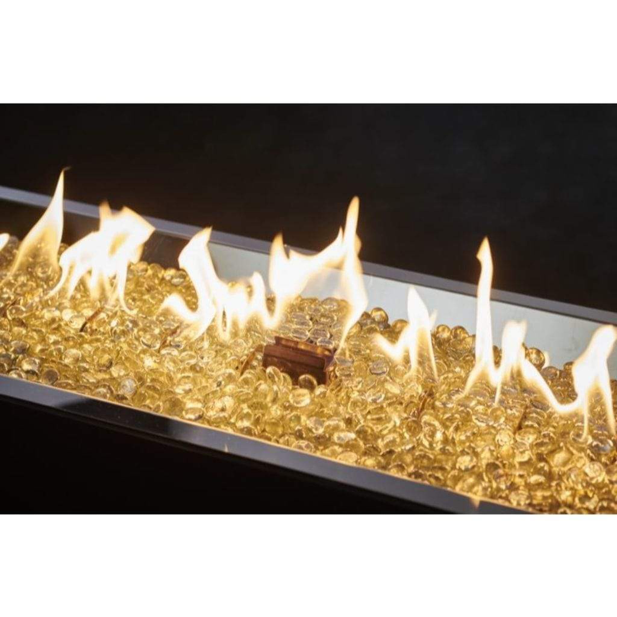 The Outdoor GreatRoom Company Crystal Fire 12" x 64" Linear Gas Burner - Commercial-Grade Stainless Steel