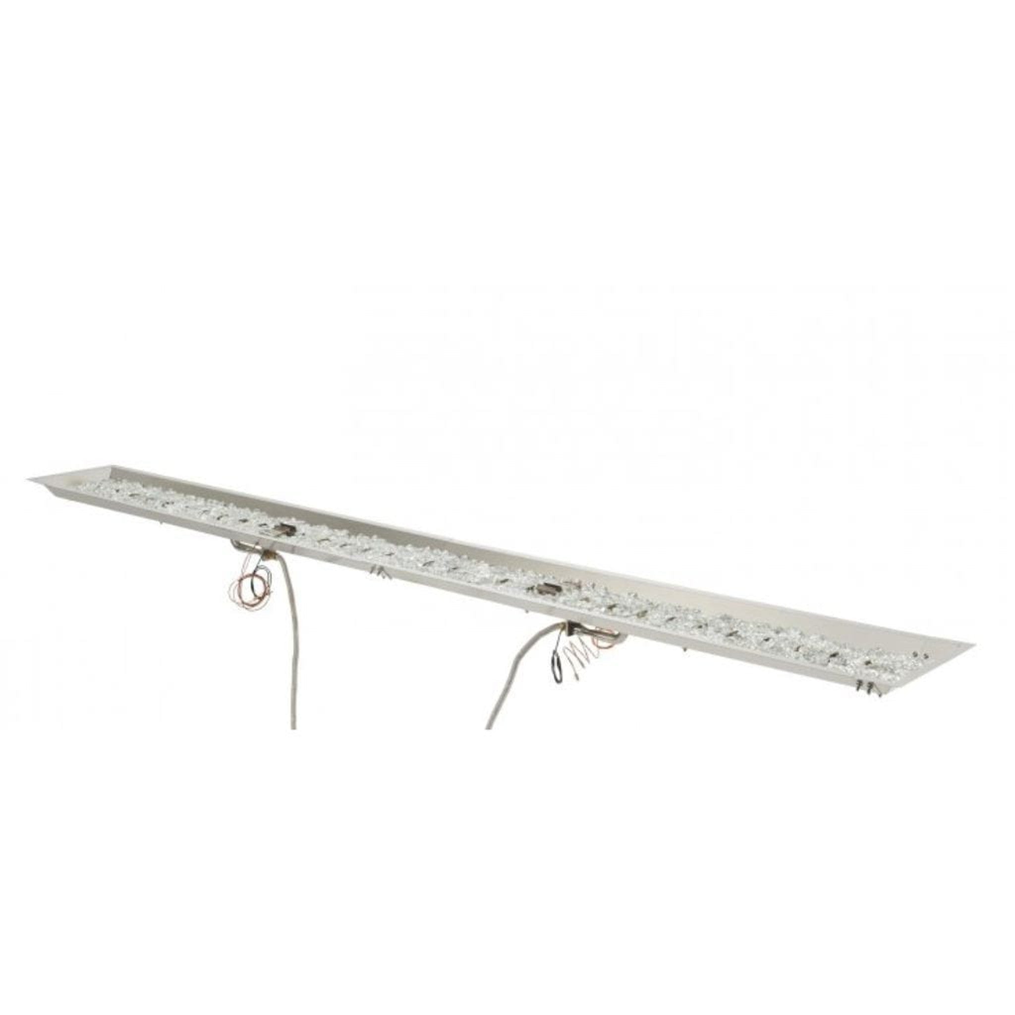 The Outdoor GreatRoom Company Crystal Fire 12" x 64" Linear Gas Burner - Commercial-Grade Stainless Steel
