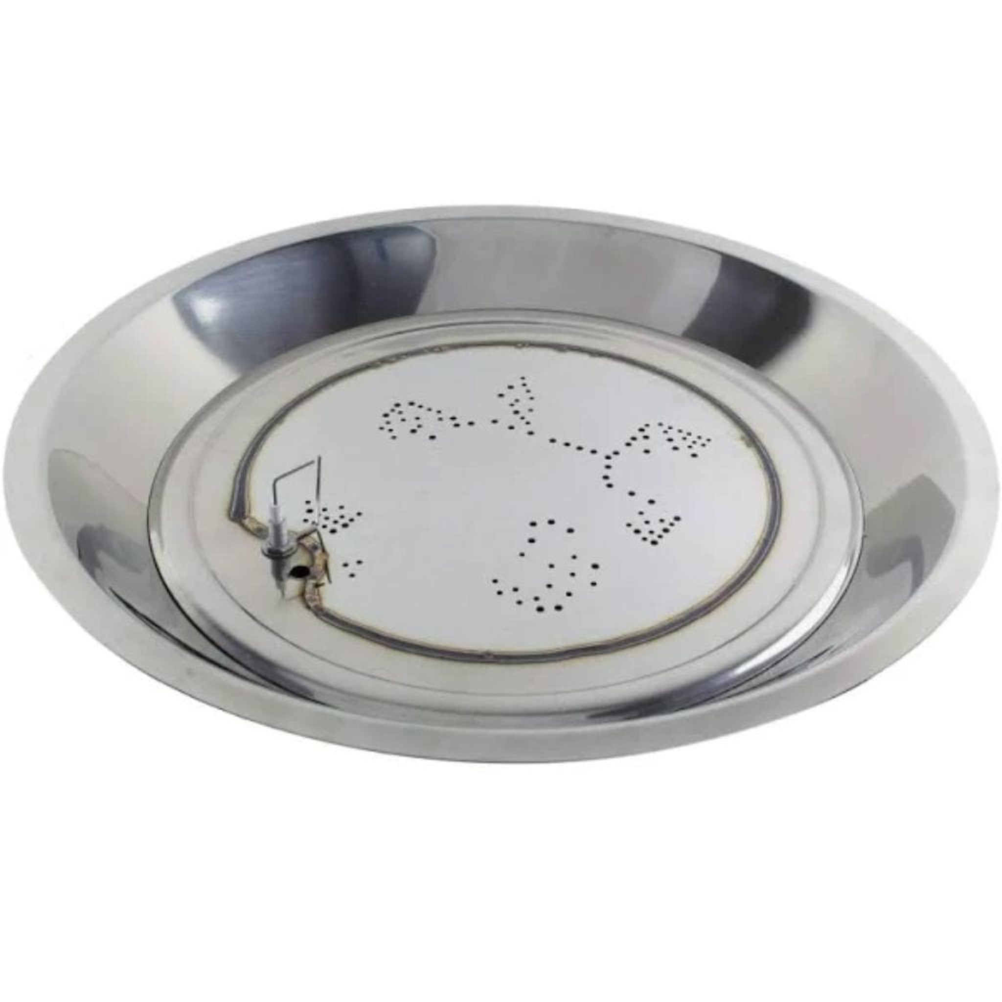 The Outdoor GreatRoom Company 20" Round Crystal Fire Plus Gas Burner in Stainless Steel
