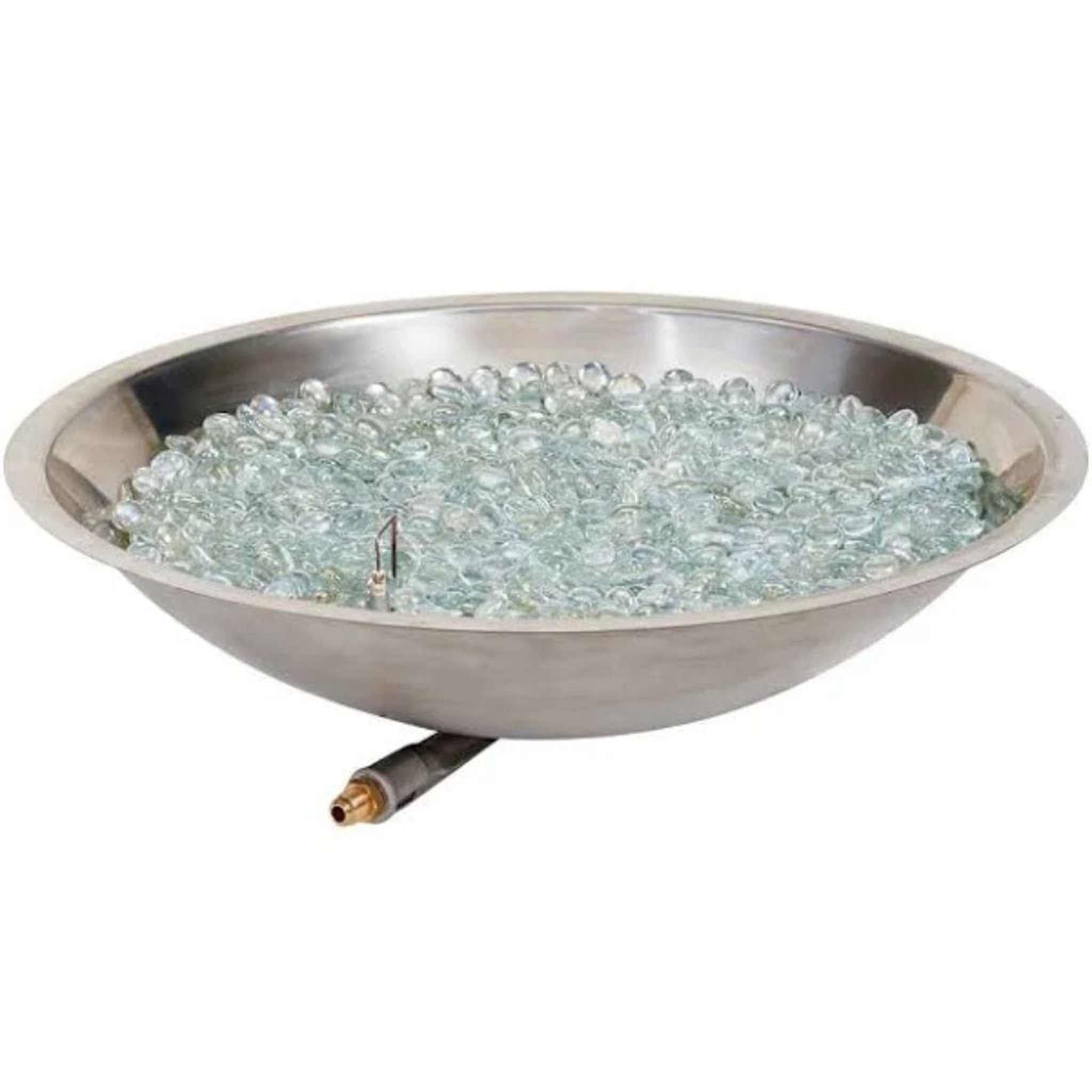 The Outdoor GreatRoom Company 30" Crystal Fire Plus Round Stainless Steel Gas Burner