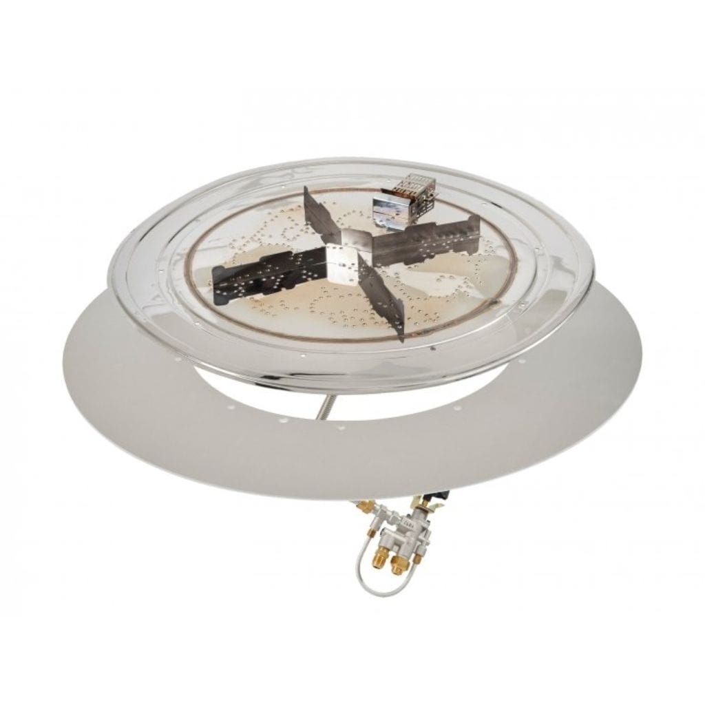 The Outdoor GreatRoom Company Crystal Fire® Plus 36" Round DIY Gas Burner Kit – For Block/Paver Installations