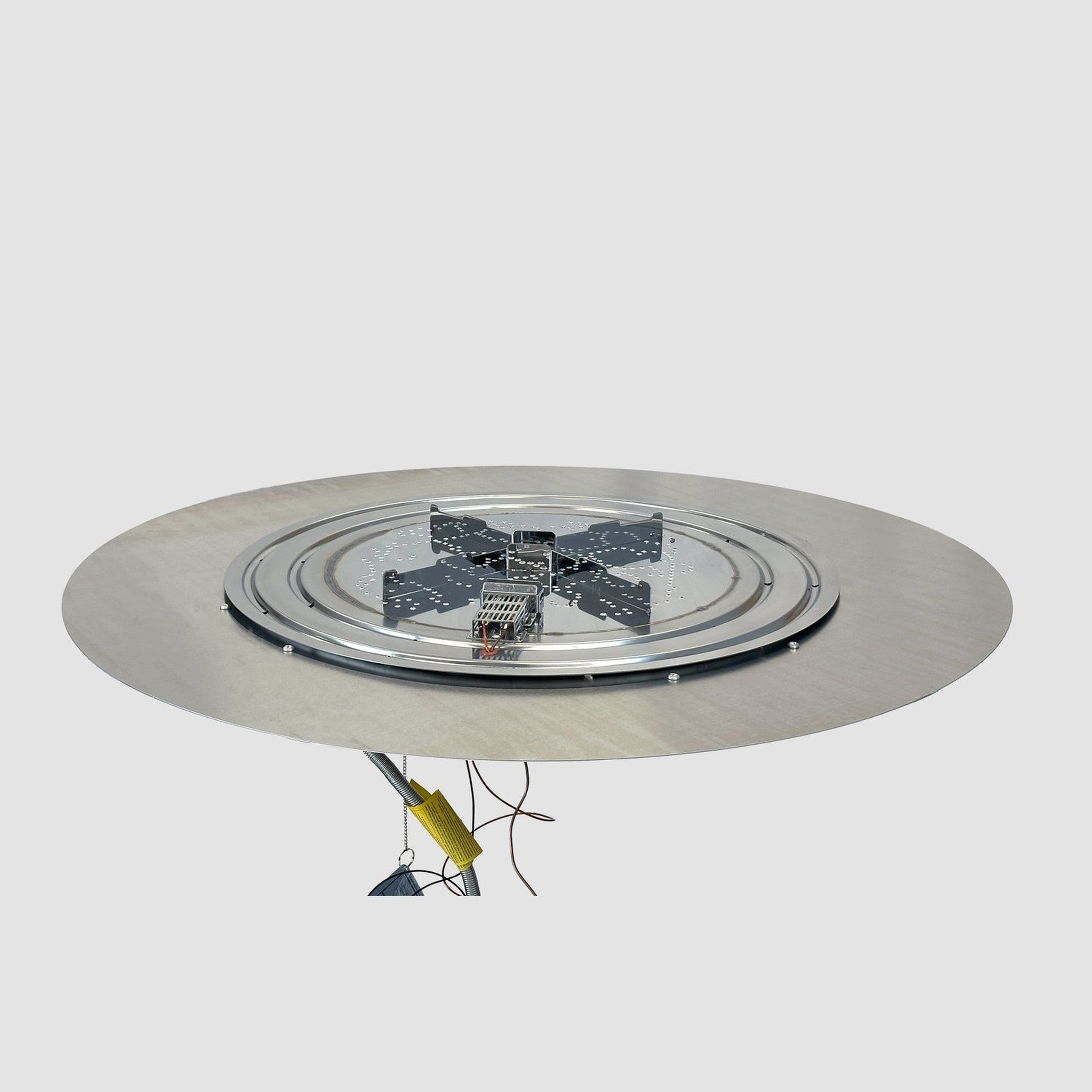 The Outdoor GreatRoom Company 36" Round Crystal Fire Plus Natural Gas Burner Kit with Direct Spark Ignition and Plate
