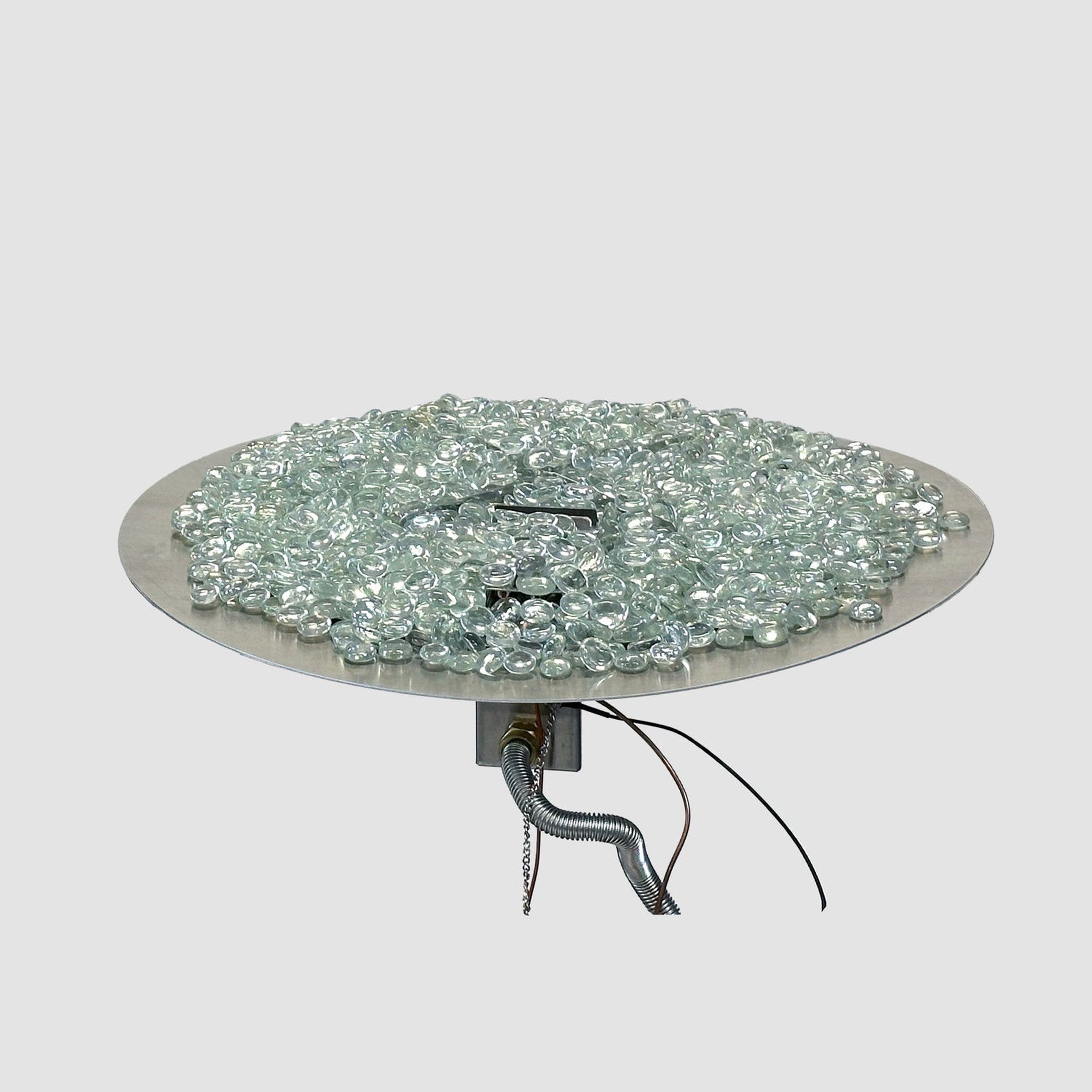 The Outdoor GreatRoom Company 20" Round Natural Gas Crystal Fire Plus Burner Kit with Direct Spark Ignition Plate