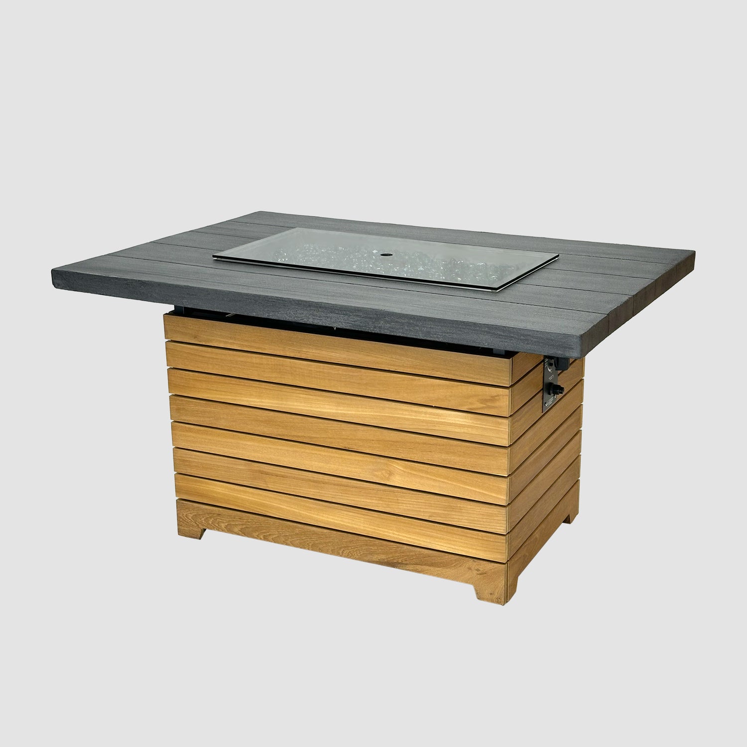 The Outdoor GreatRoom Company Darien 30" Rectangular Gas Fire Pit Table with Everblend™ Top