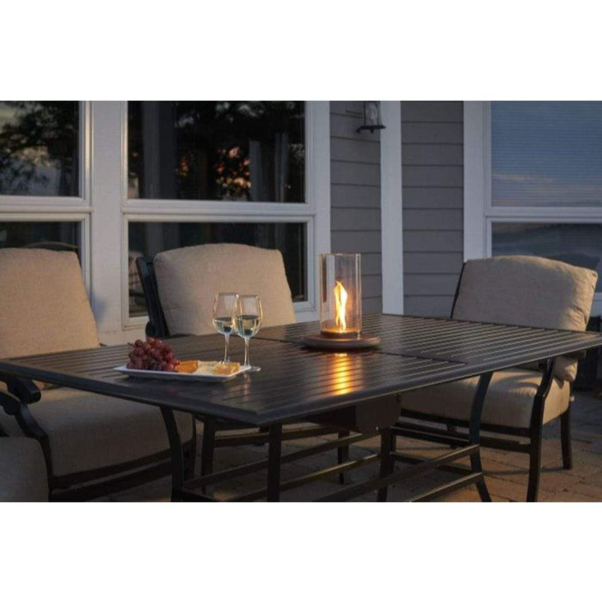 The Outdoor GreatRoom Company Intrigue 11" Tabletop Lantern with Spinning Flame