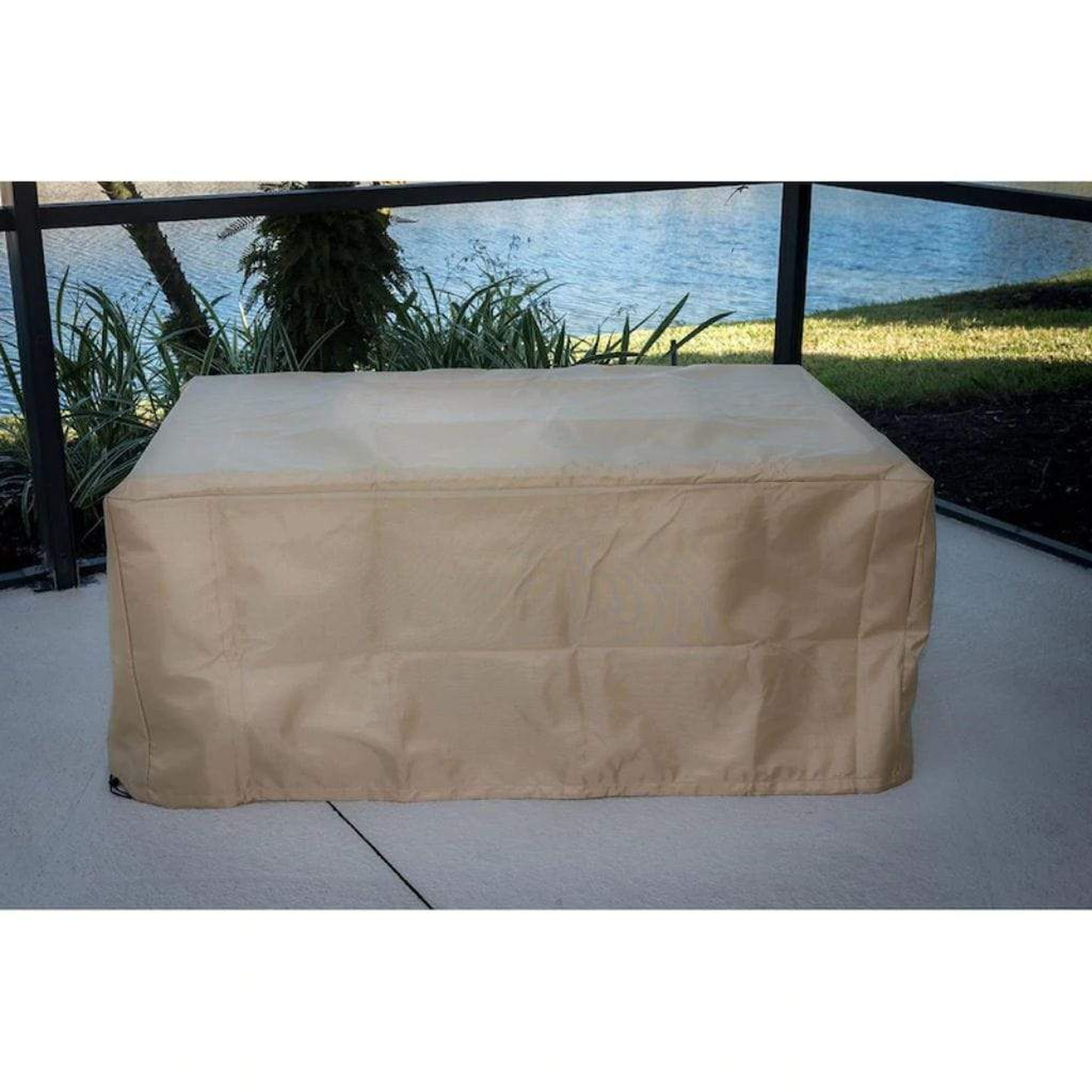 The Outdoor GreatRoom Company Marquee 59" Fire Table Cover with Tear-Resistant Breathable Fabric