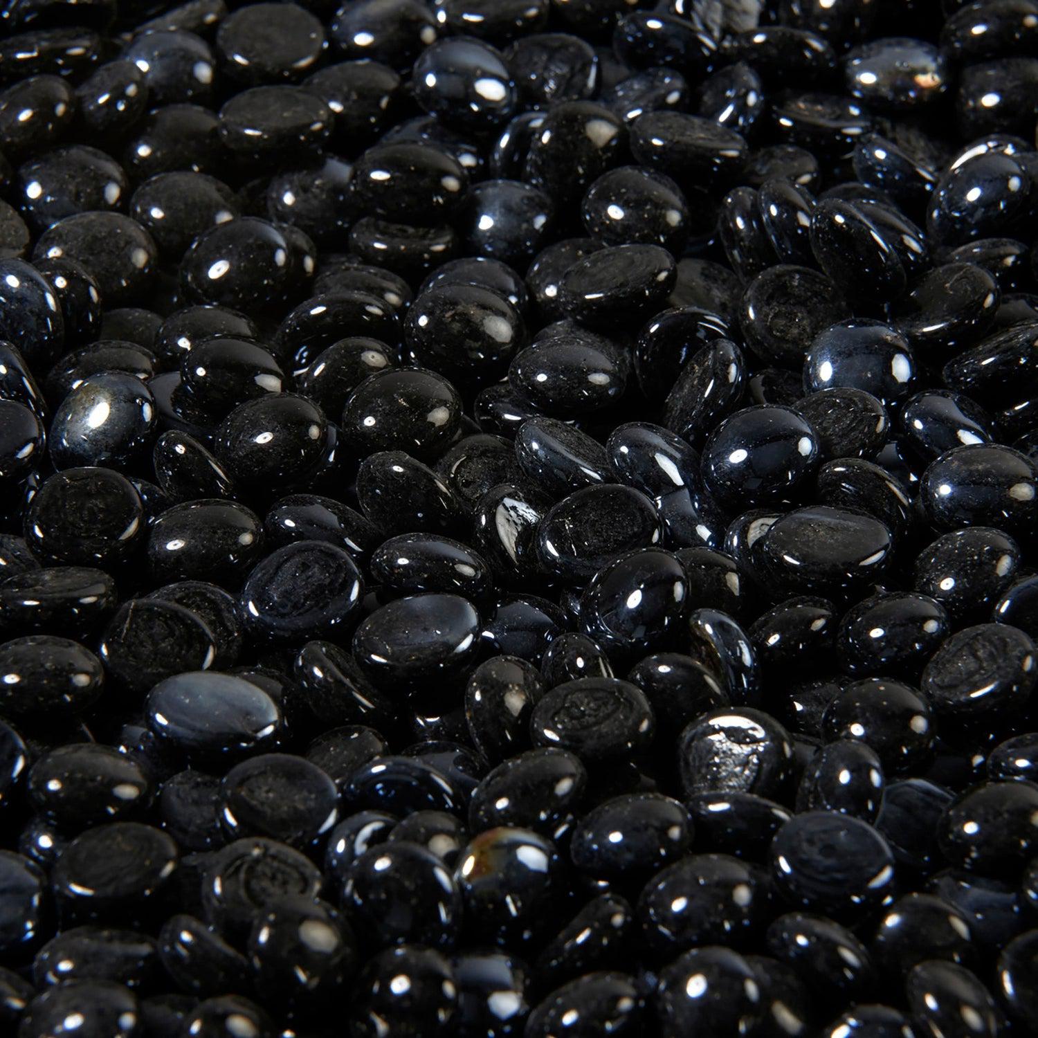 The Outdoor GreatRoom Company Onyx Tempered Fire Glass Gems, 5 lb Kit