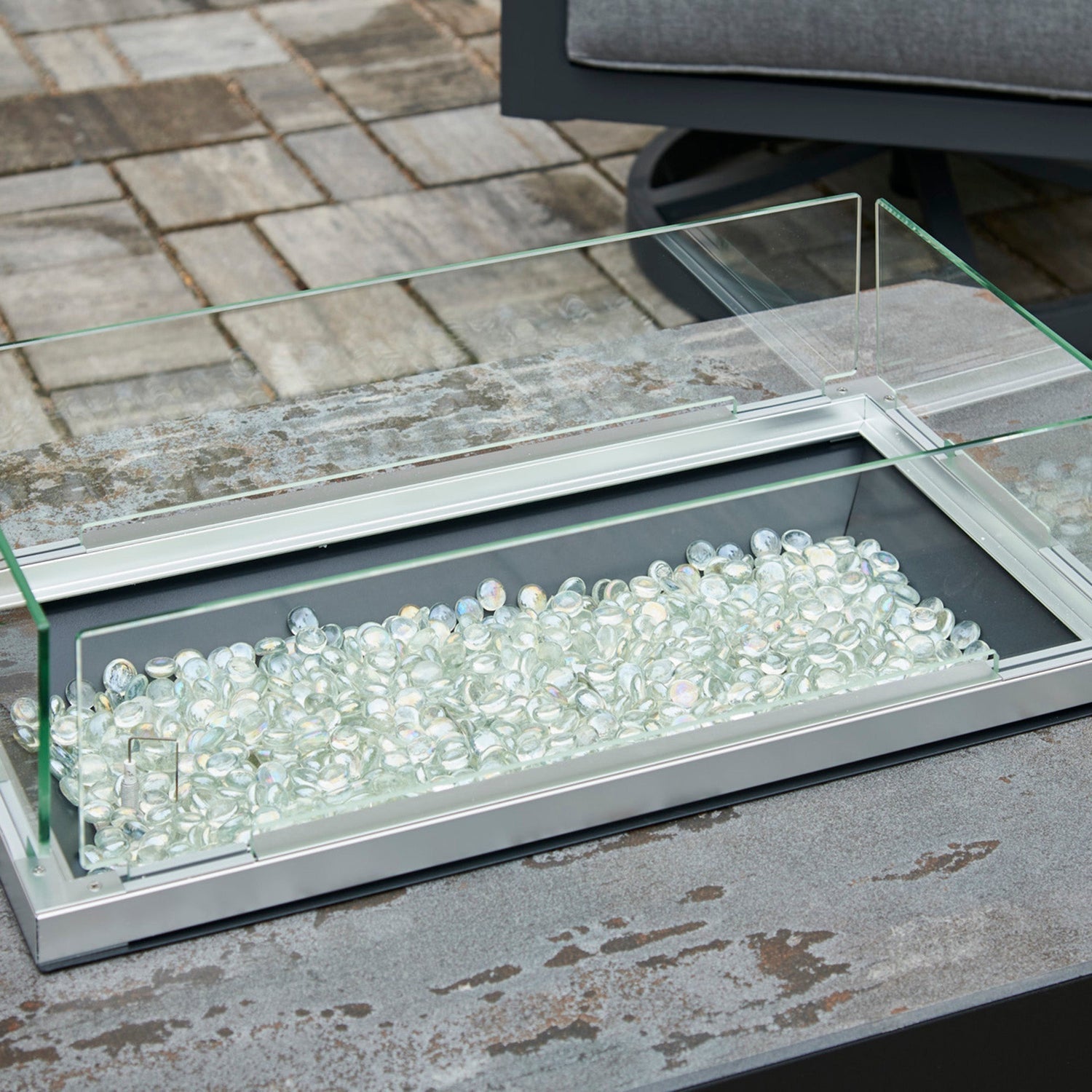 The Outdoor GreatRoom Company Rectangular Folding Glass Wind Guard & Burner Cover