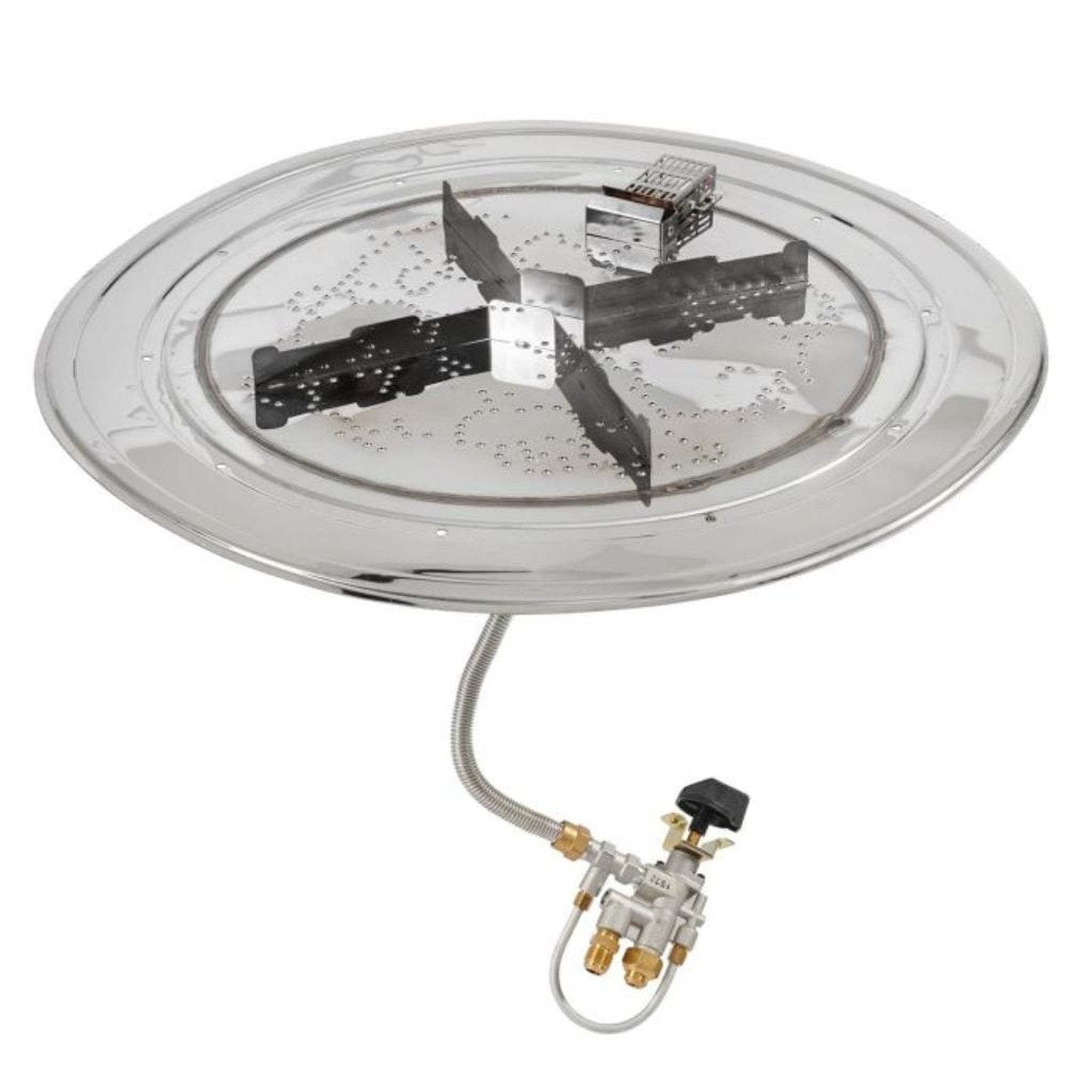 The Outdoor GreatRoom Company Round Crystal Fire Plus Stainless Steel Gas Burner Insert