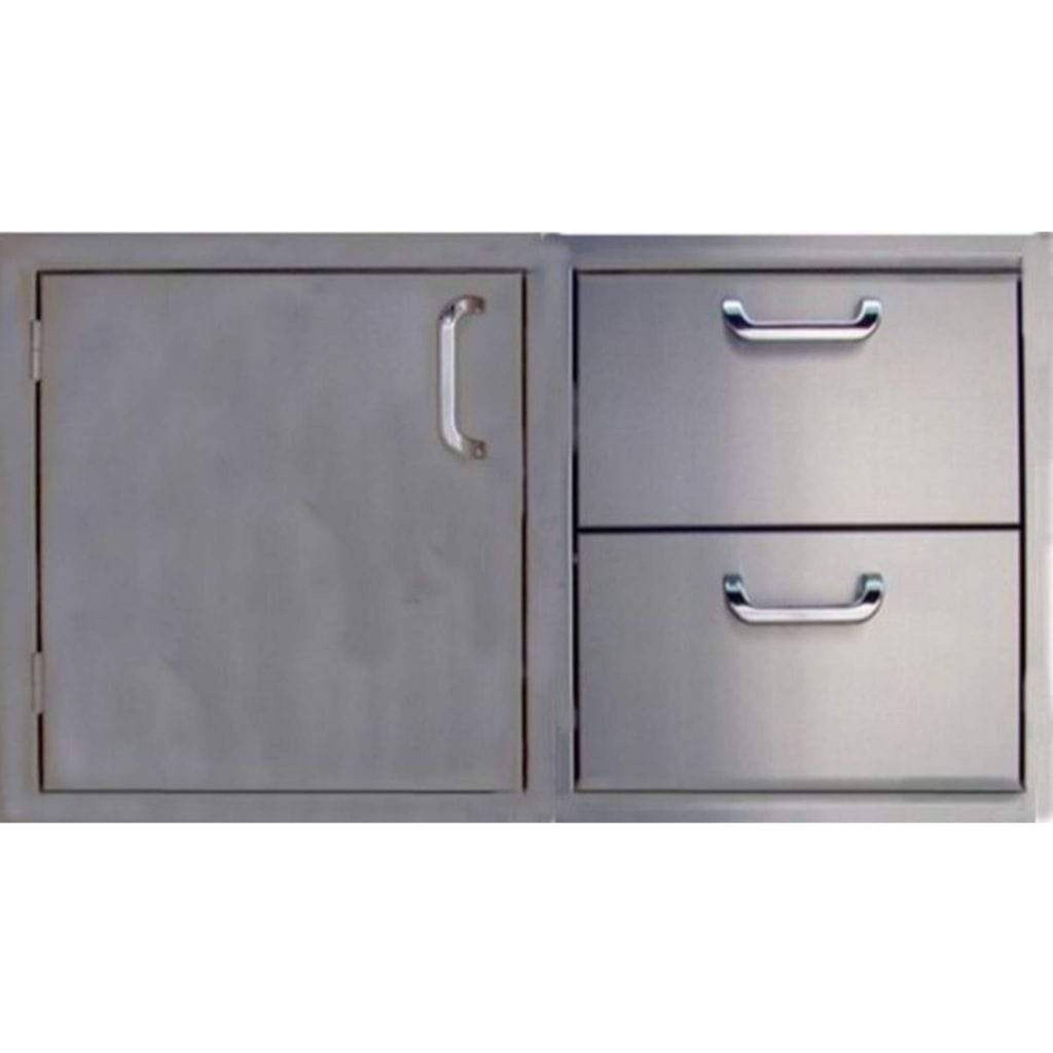 The Outdoor GreatRoom Company Stainless Steel Combo Access Door with Dual Drawer Storage