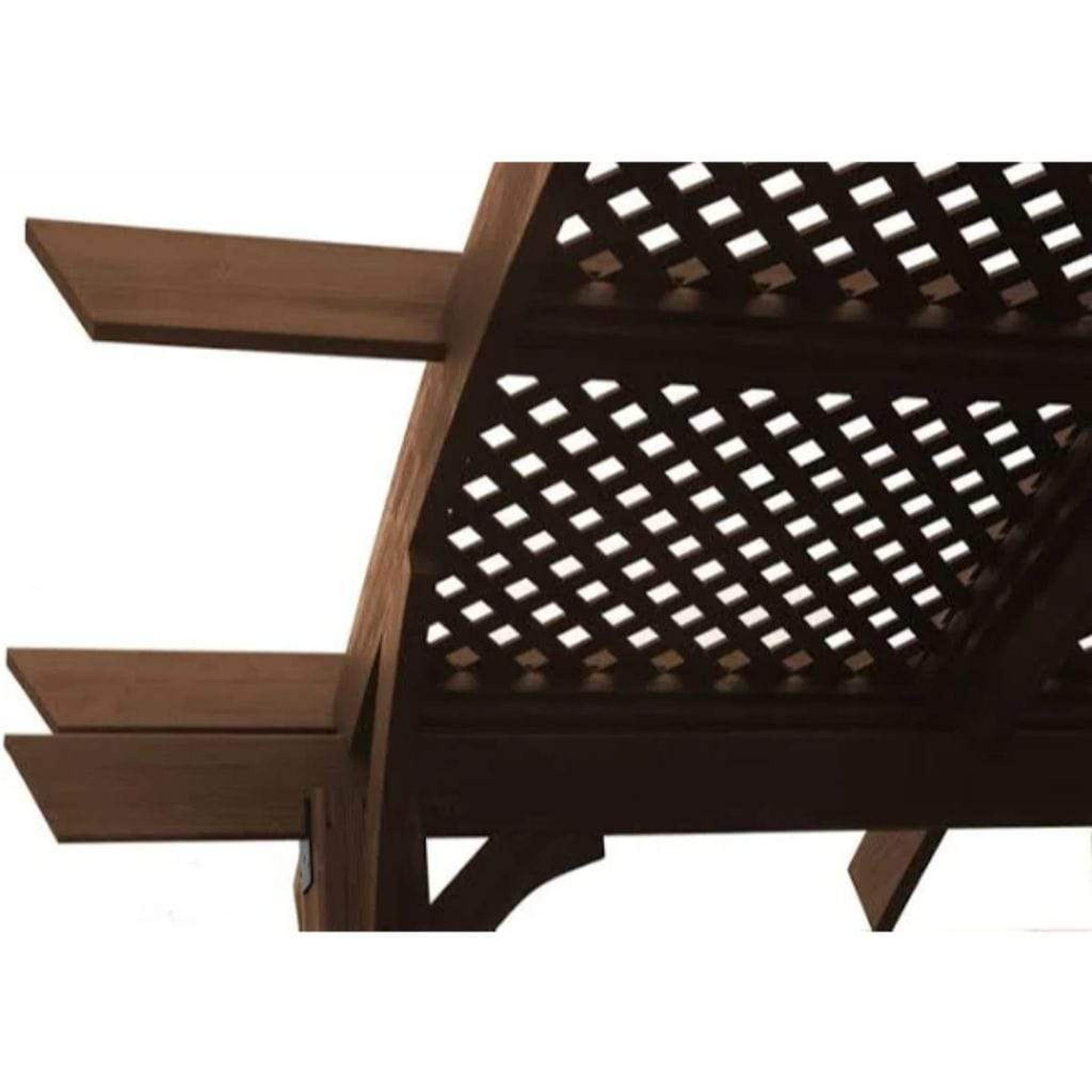 The Outdoor GreatRoom Company Wood Lattice Panel Kit for 16' x 16' Sonoma Arched Pergola – Mocha or Redwood Finish