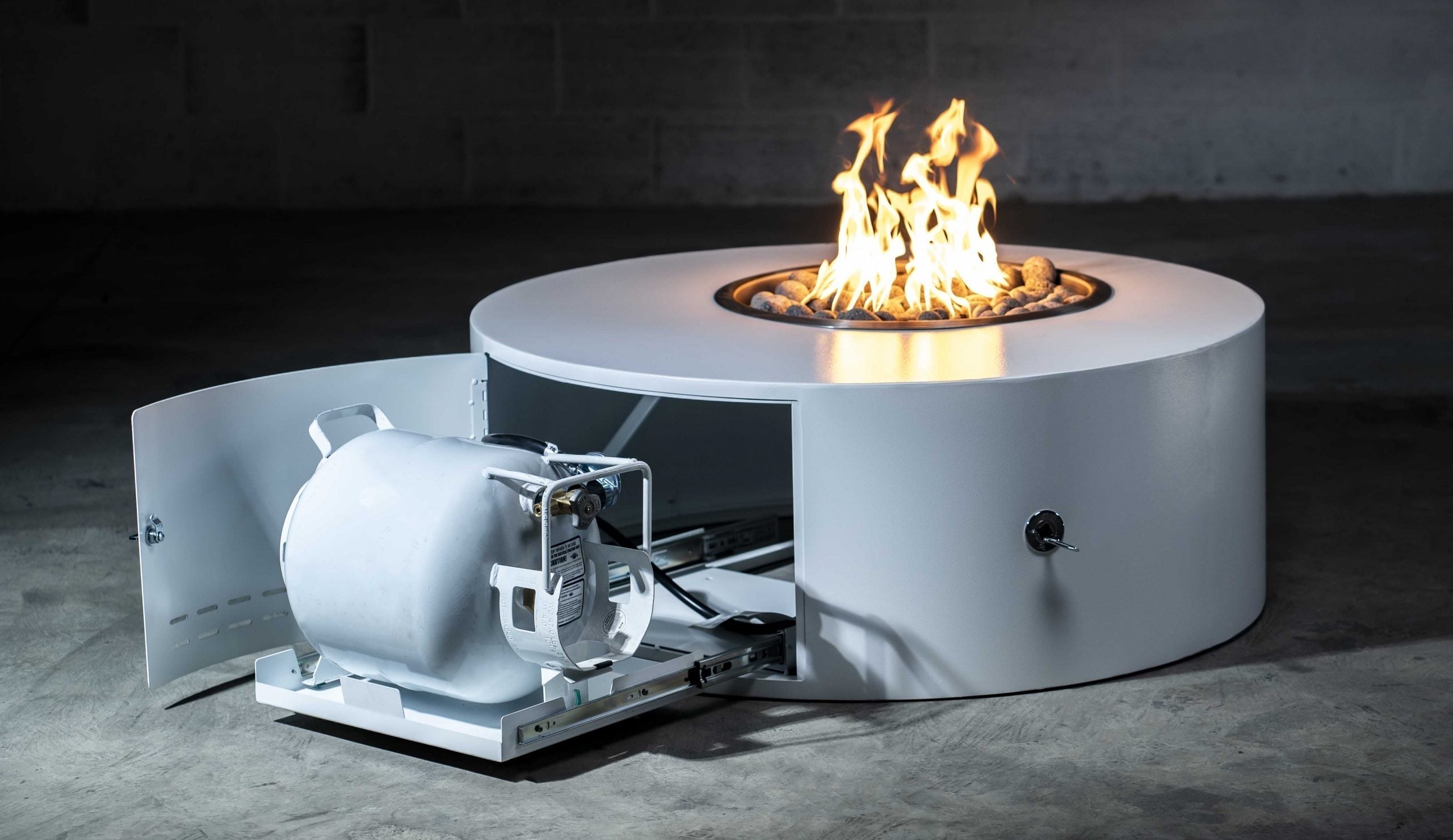 Isla 42" Copper Natural Gas Fire Pit - Flame Sense and Spark Ignition by The Outdoor Plus