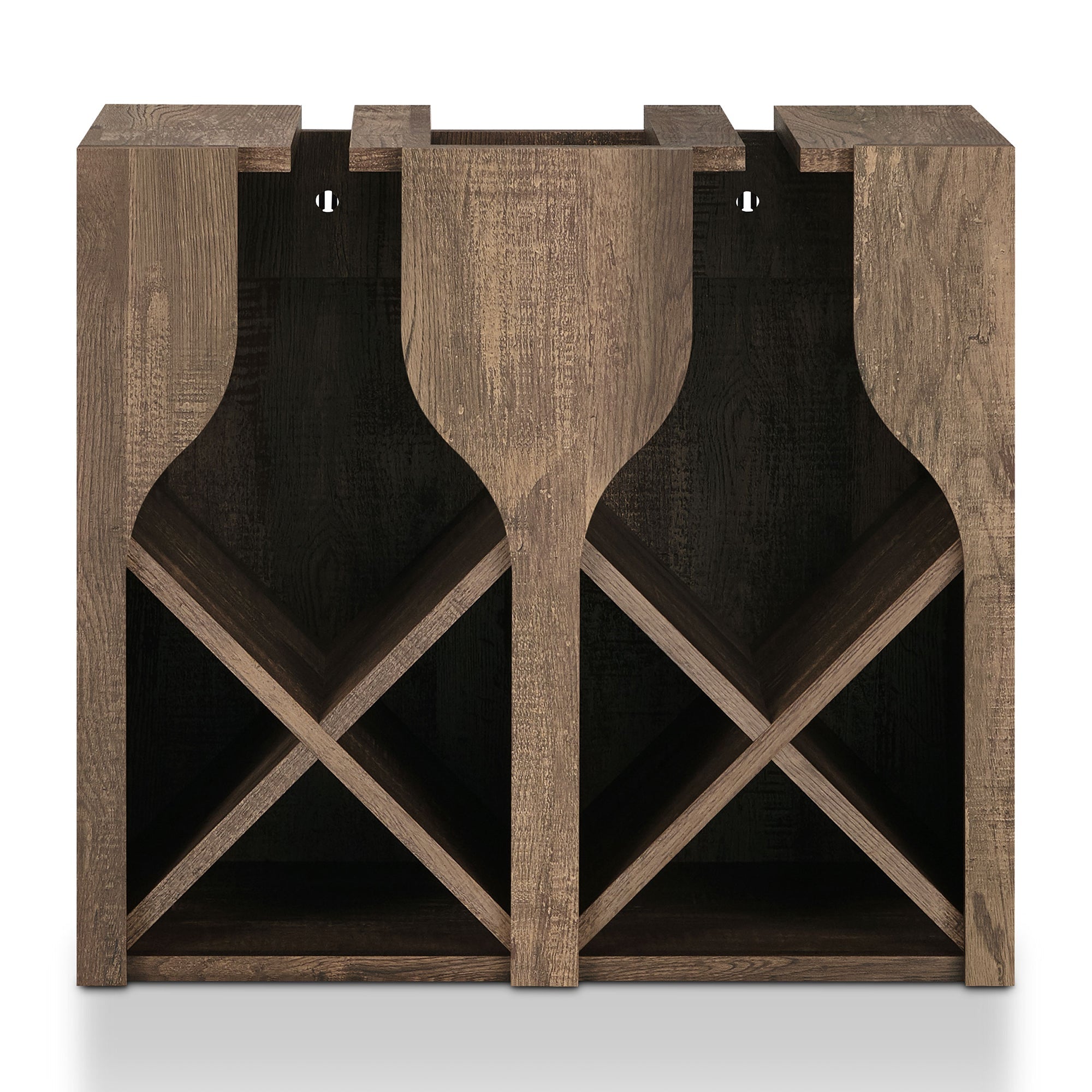 Sacha 8-Bottte Wine Rack in Reclaimed Oak