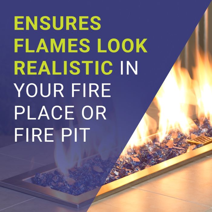 American Fire Glass 48" x 8" Stainless Steel H-Style Burner - Natural Gas