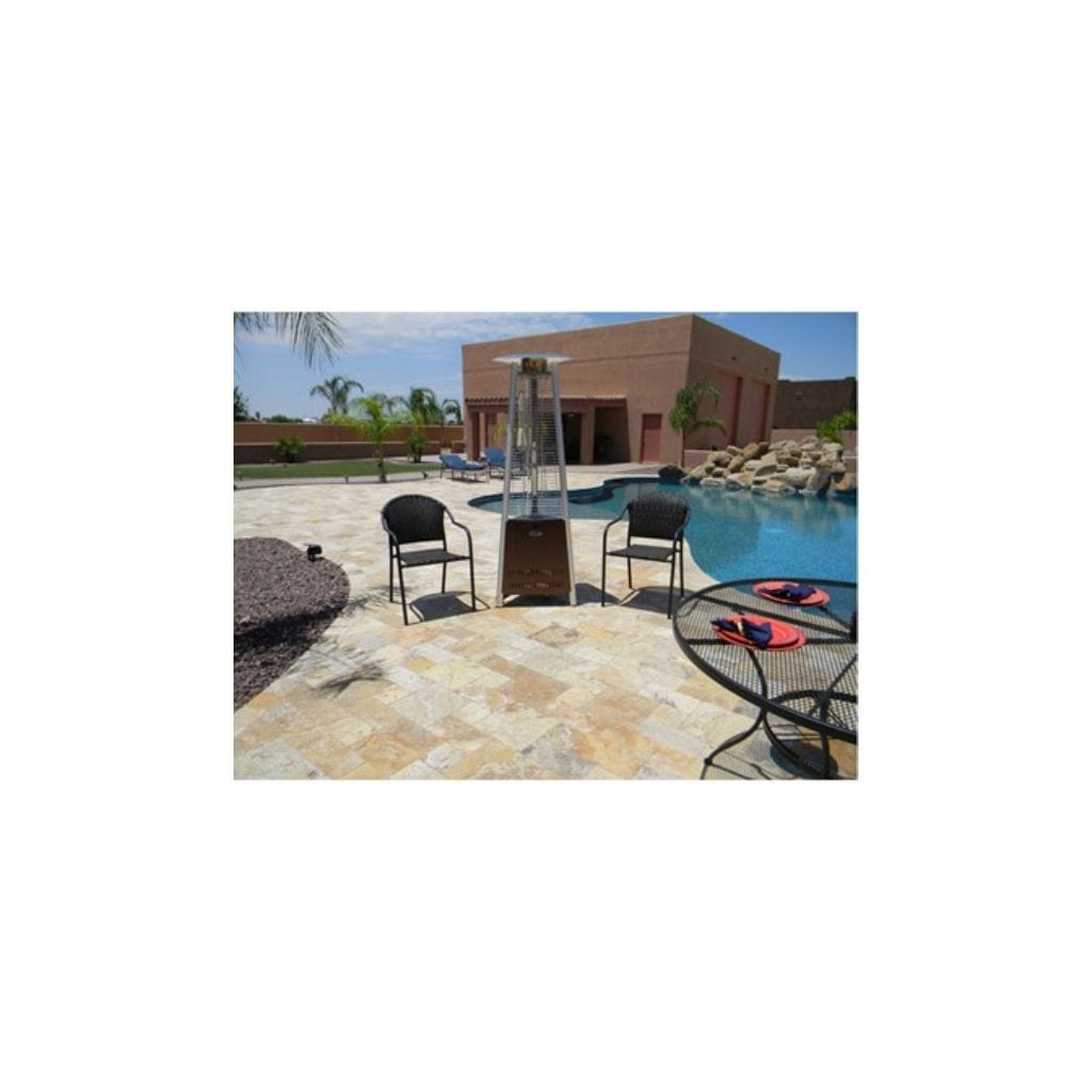 70" Bronze Compact Commercial Hammered Glass Tube Heater - AZ Patio Heaters