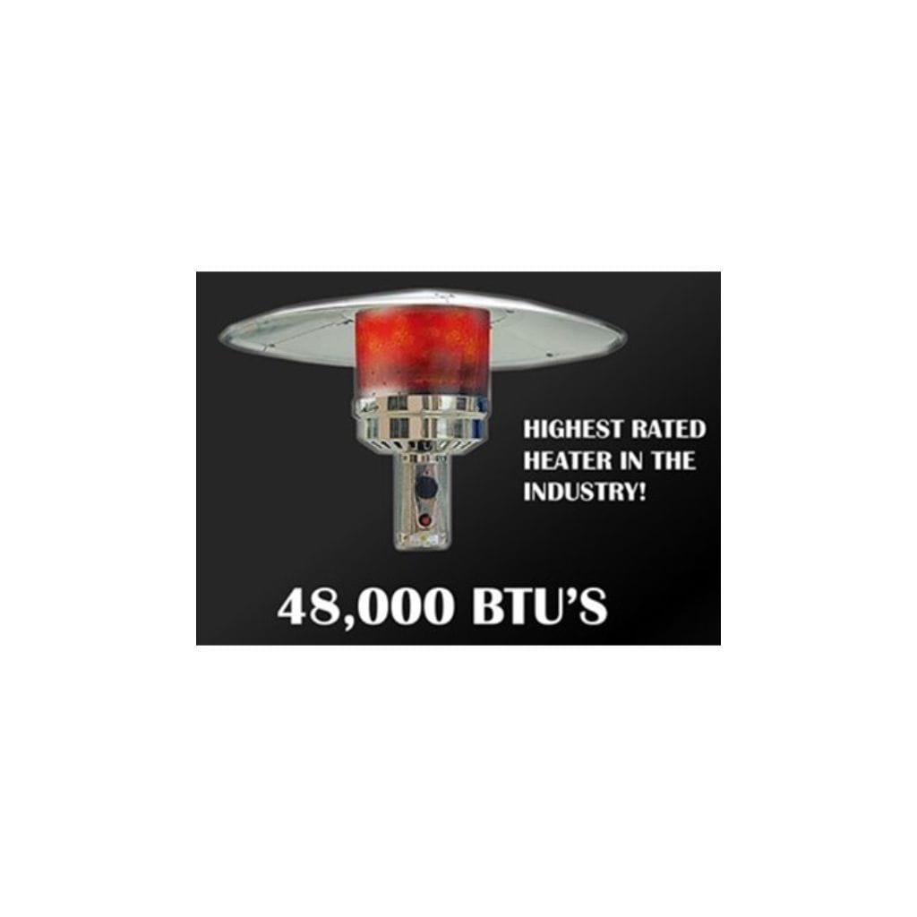 87" Hammered Patio Heater With Table - AZ Patio Heaters