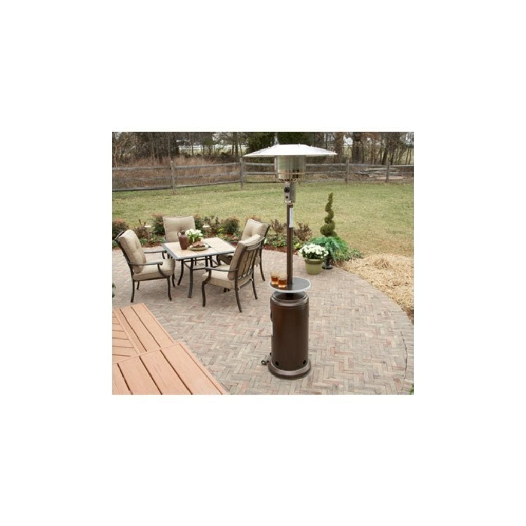 87" Hammered Patio Heater With Table - AZ Patio Heaters