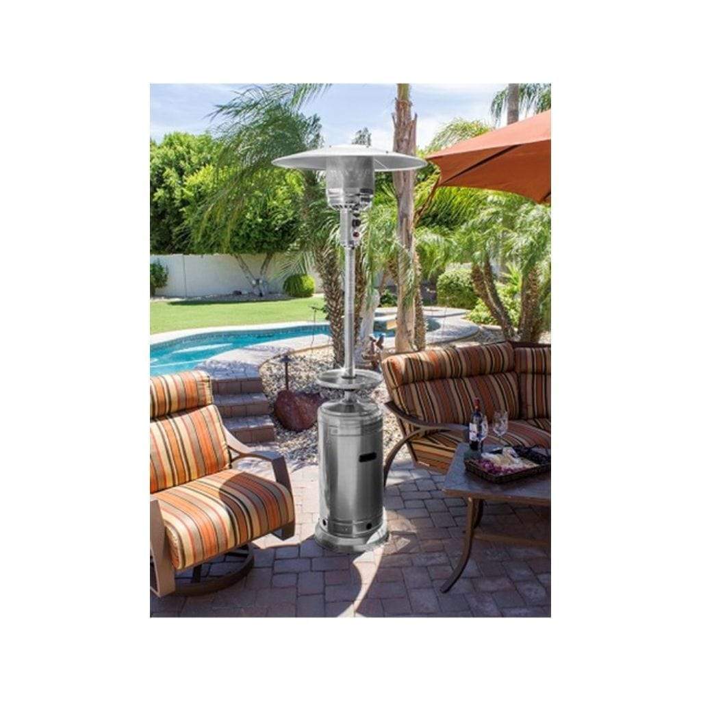 87" Stainless Steel Propane Patio Heater with Table - AZ Patio Heaters