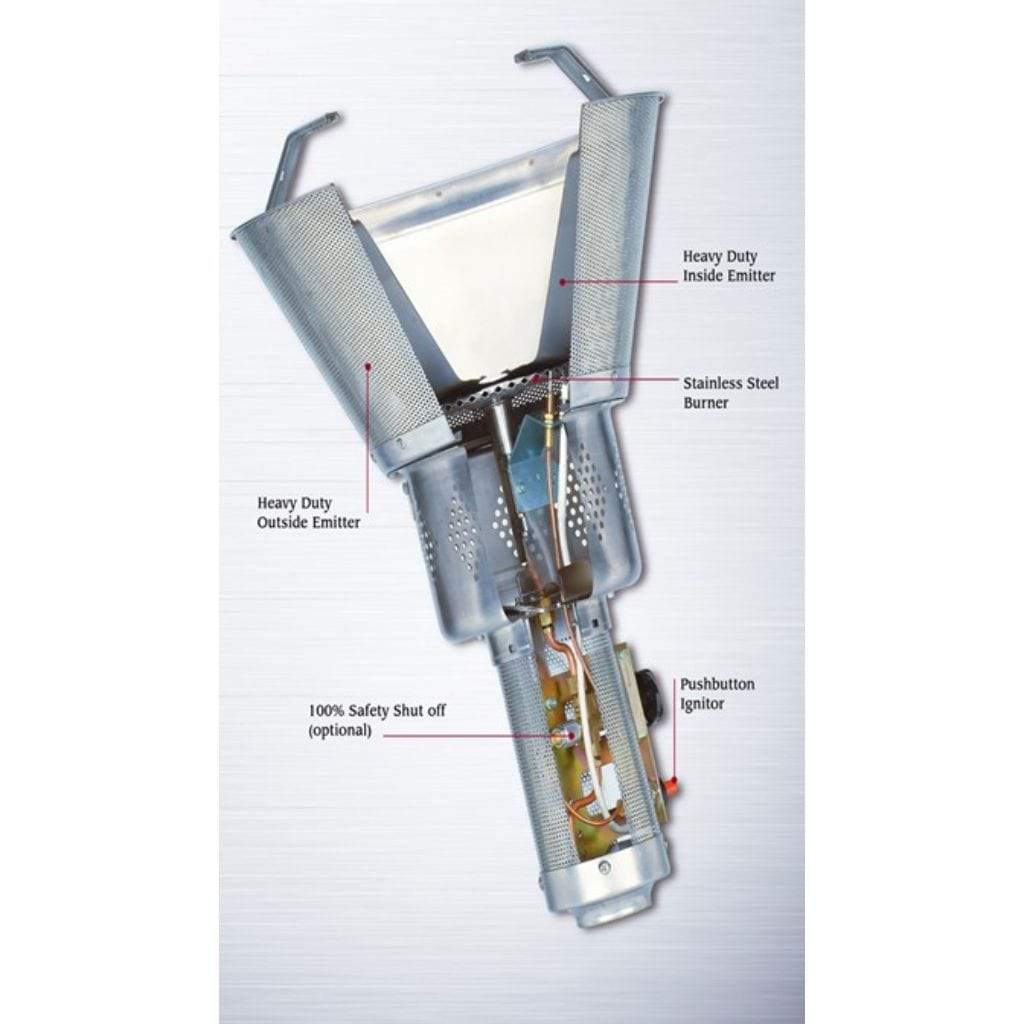 90" Stainless Steel Commercial Patio Heater 40000 BTU's - AZ Patio Heaters