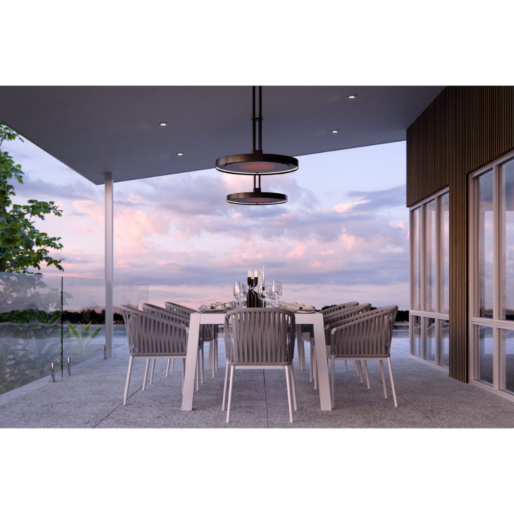 Bromic Heating - 24" Twin Straight Ceiling Mount Pole for Eclipse Smart-Heat Electric Pendant Heater