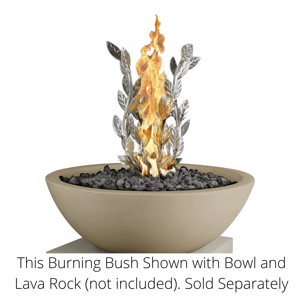 The Outdoor Plus - 16" Stainless Steel Gas Burning Bush Ornamental Burner for Fire Bowls and Pits