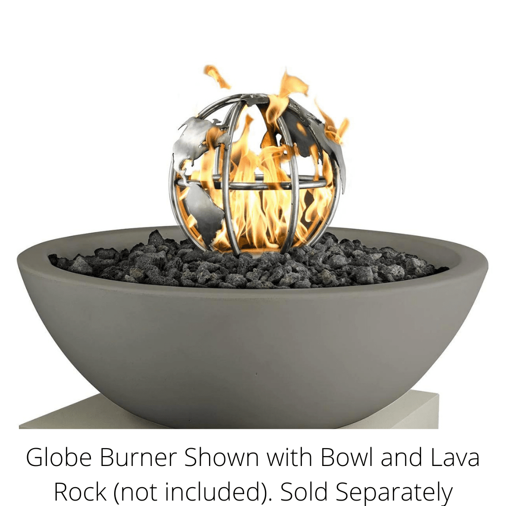 The Outdoor Plus - Gas Fire Globe Ornamental Burner for Fire Bowls and Pits