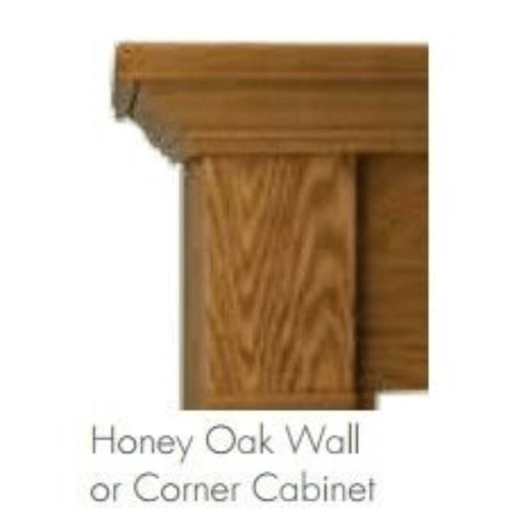 Monessen - 36" Oak/Birch Surround Wall Mantel Cabinet with Hearth for Fireplaces