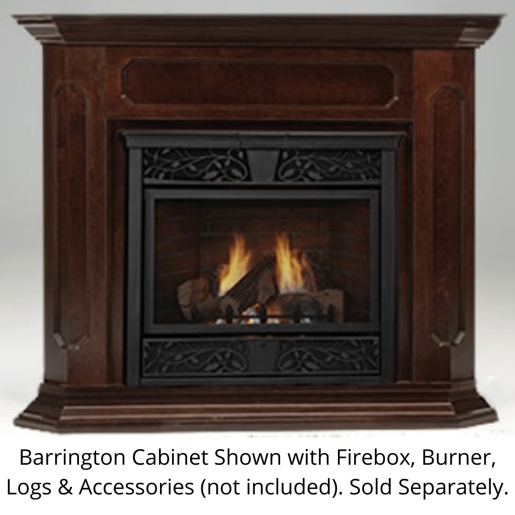 Monessen - 67" Barrington Adjustable Wood Wall Cabinet for Fireboxes and Fireplaces