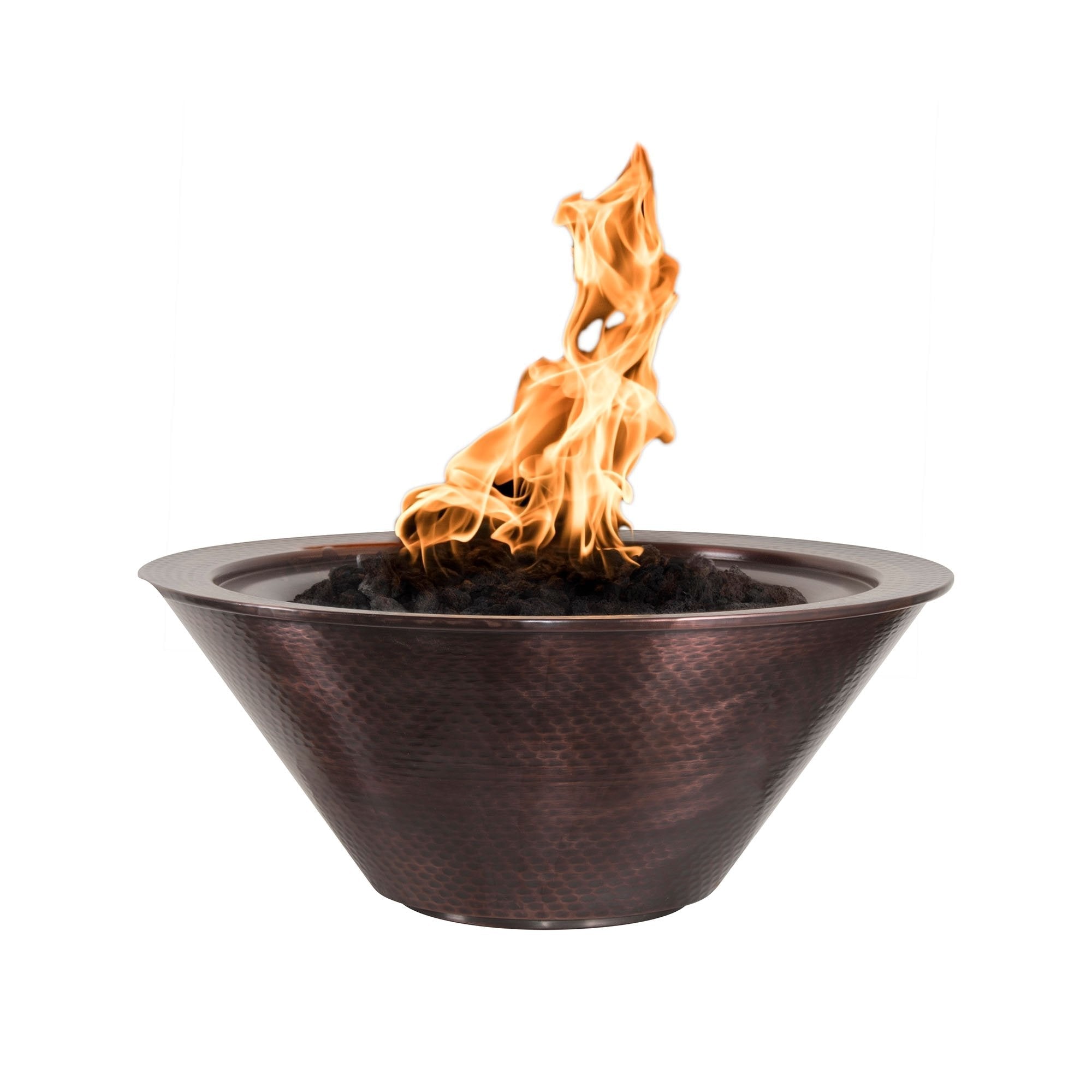 The Outdoor Plus - Cazo Hammered Copper Round Fire Bowl 36"