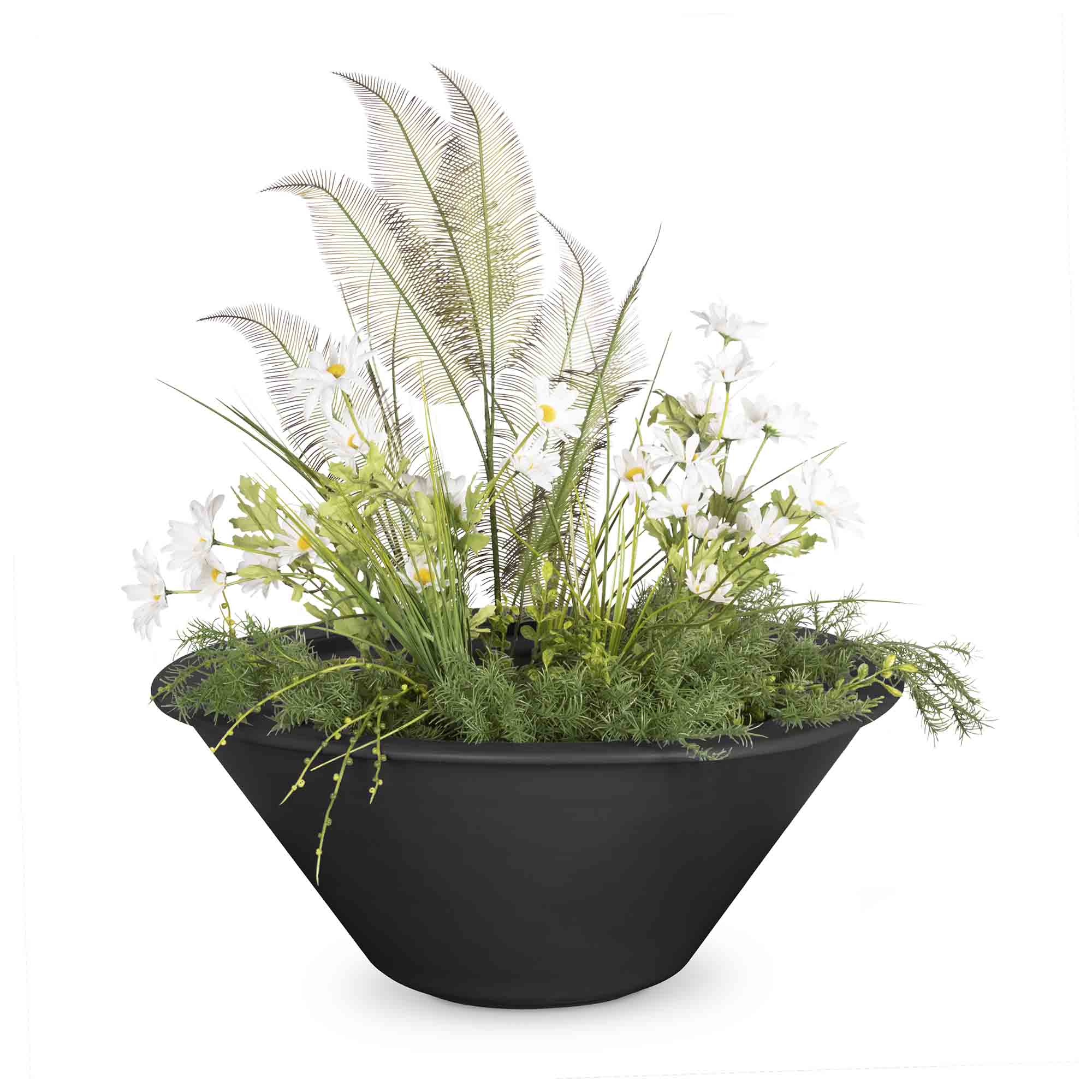The Outdoor Plus - Cazo Powder Coated Steel Round Planter Bowl
