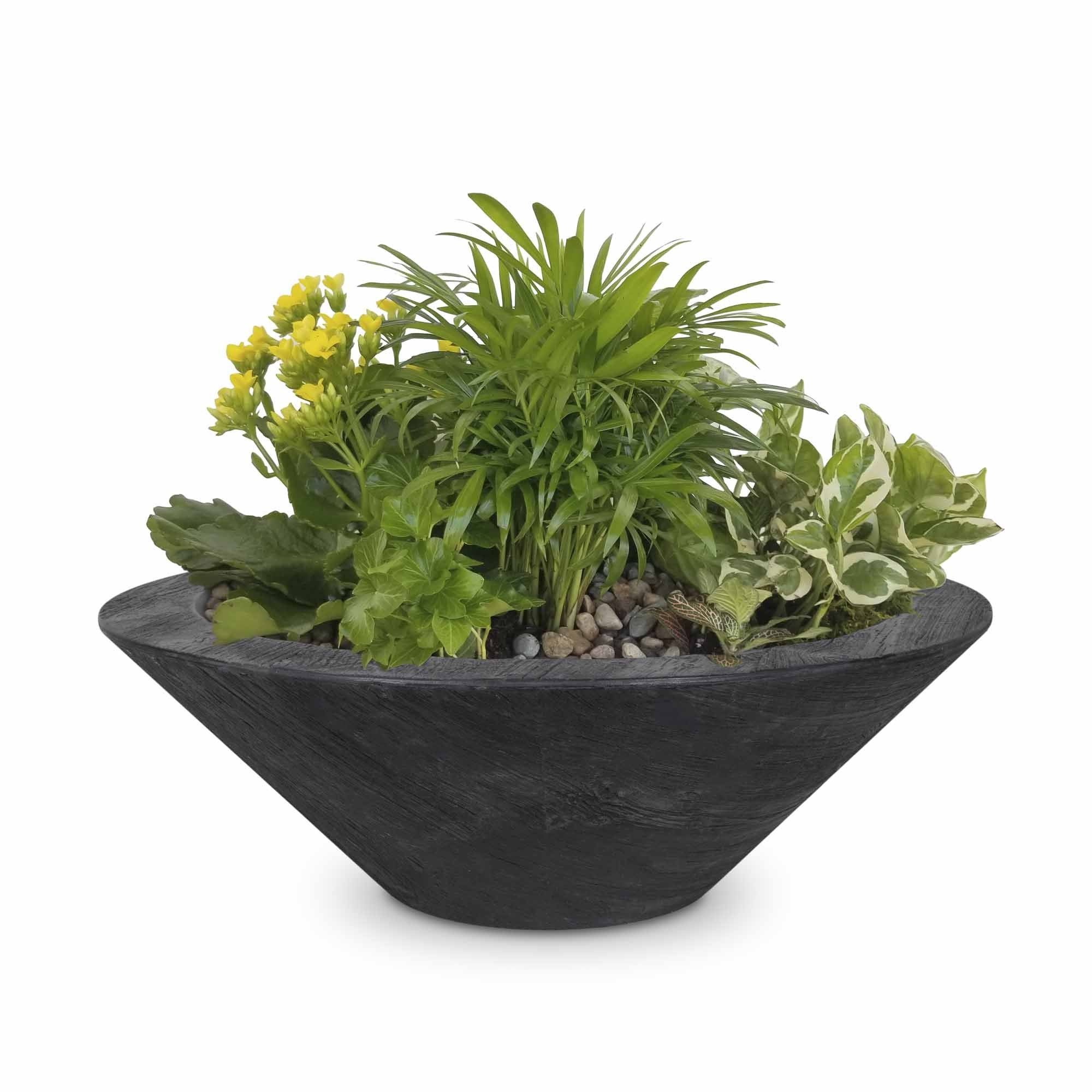 Modern wood planter | Cazo Woodgrain Planter Bowl