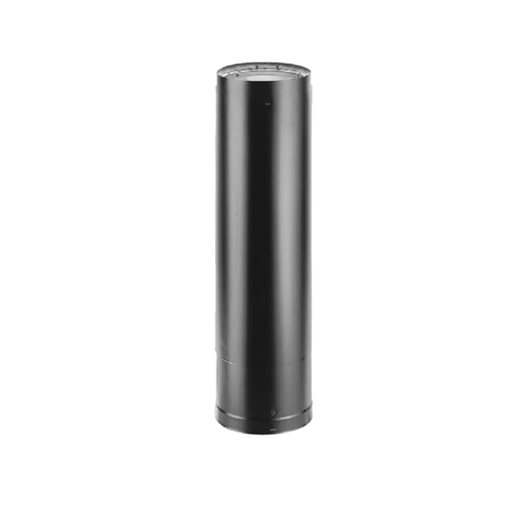 DuraVent - Cathedral Ceiling With Black Double Wall Pipe Wood Stove Chimney Kit