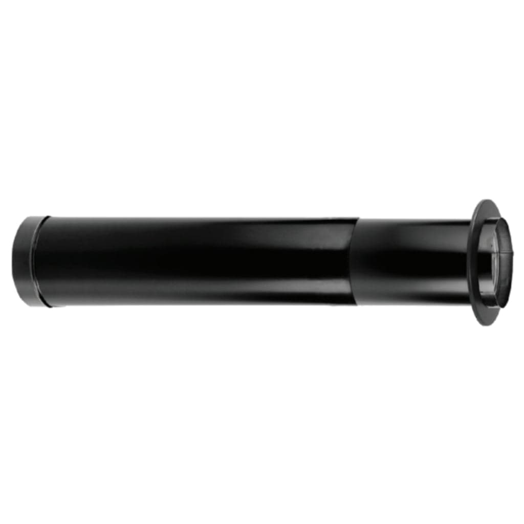 DuraVent - Cathedral Ceiling With Black Single Wall Pipe Wood Stove Chimney Kit