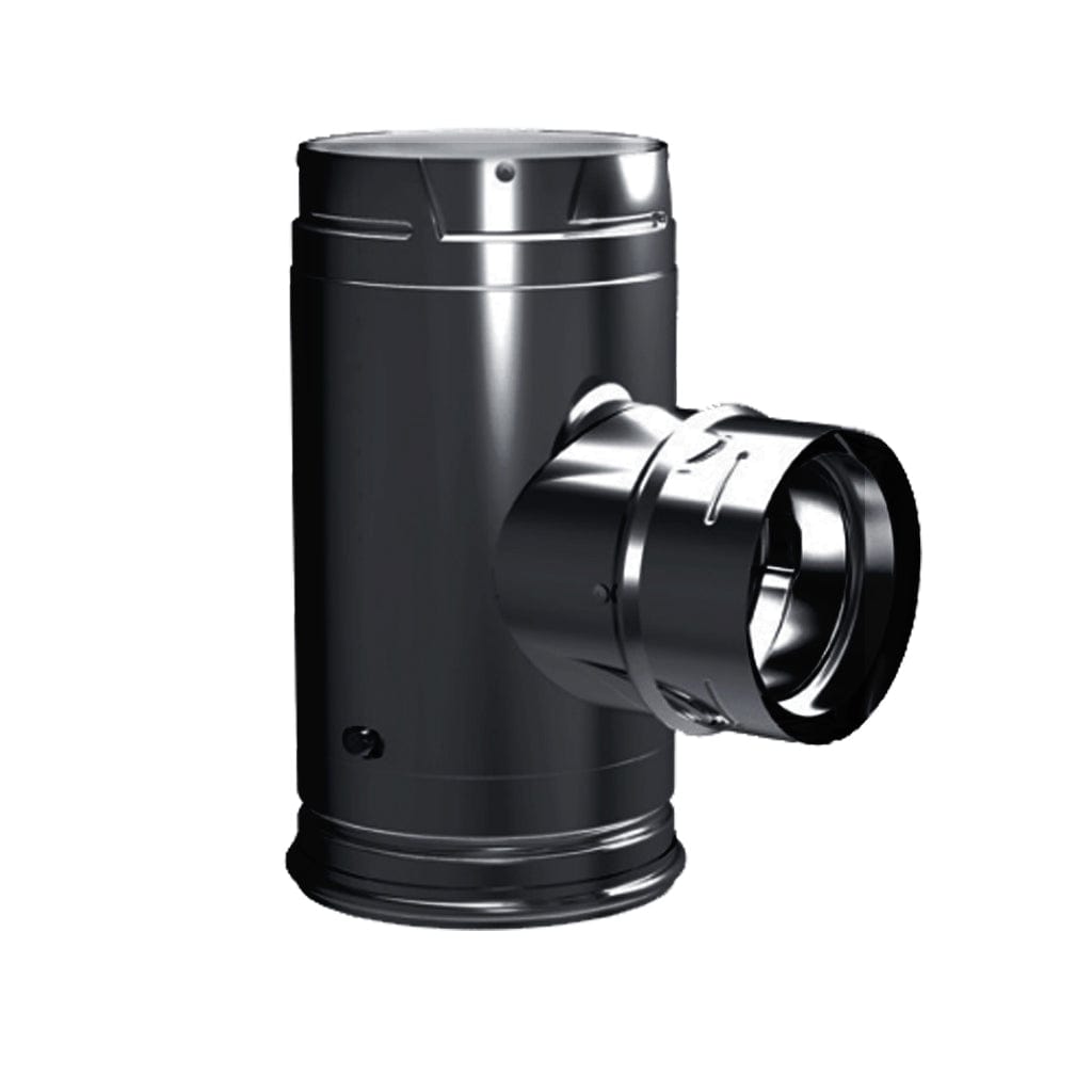 DuraVent - 4" Inner Diameter PelletVent Pro Increaser Tee With Clean-Out Tee Cap