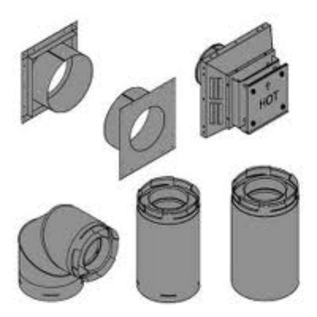 Empire | 4 x 6 5/8 Horizontal Vent Kits for Fireplace
