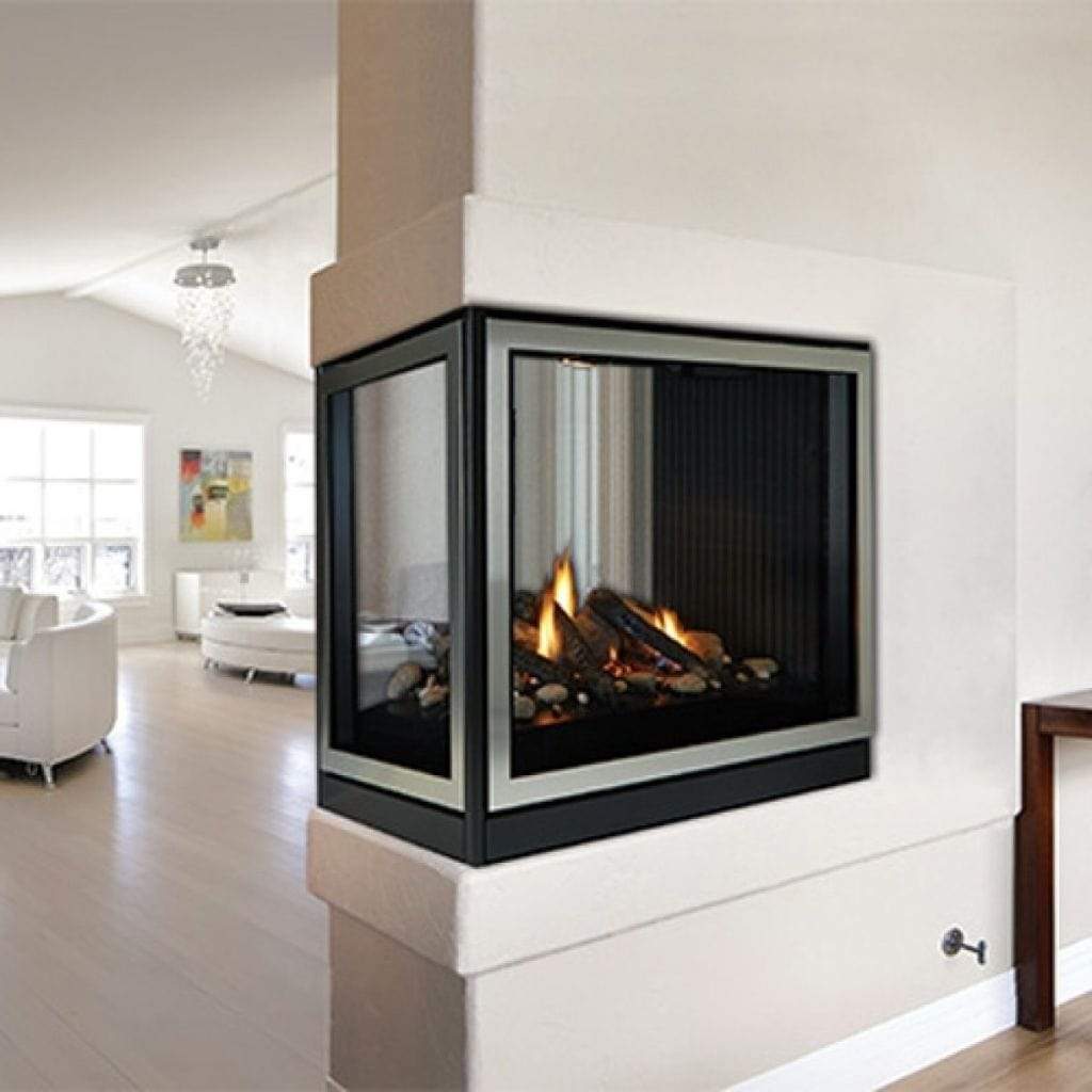 Empire 36" Tahoe Premium Peninsula Propane Gas Direct Vent Fireplace - Millivolt Control With On/Off Switch