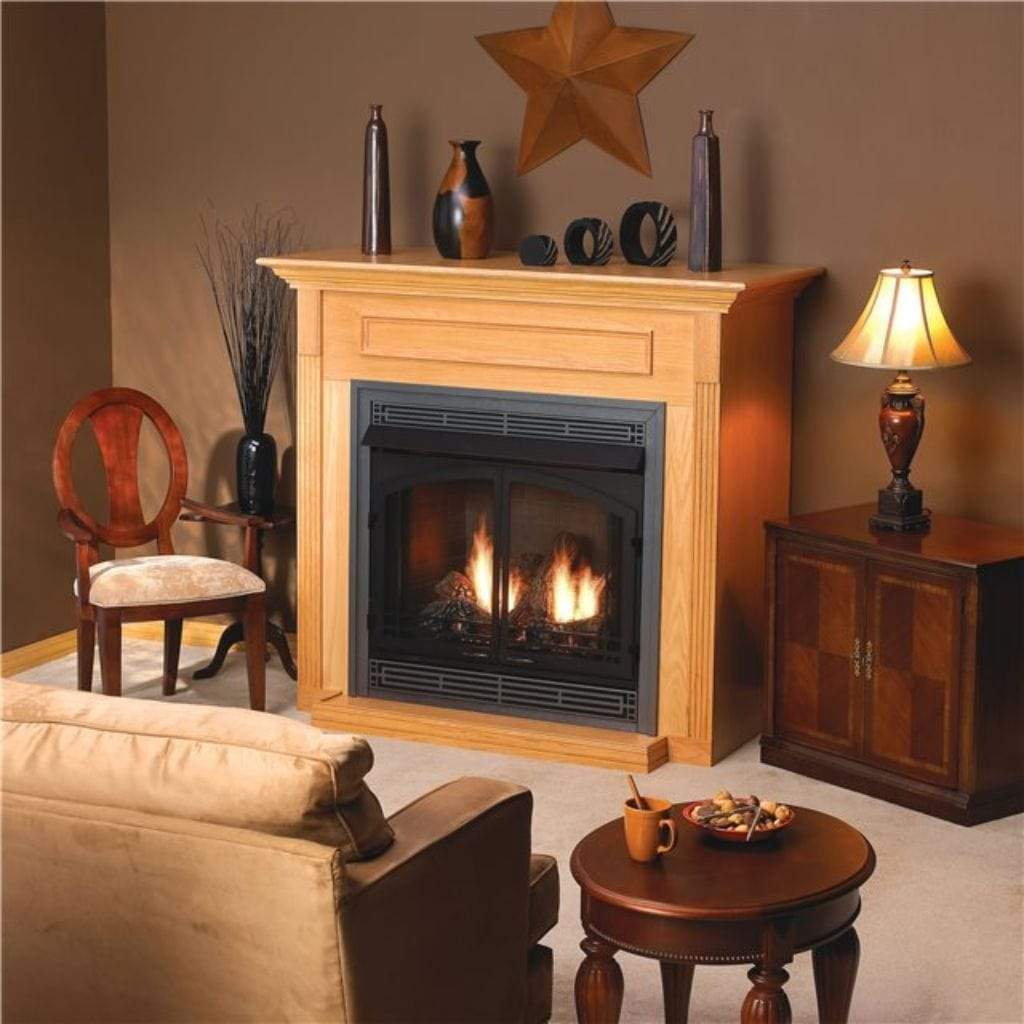 Empire | Wooden Mantel Cabinet with Base for 36" Fireplaces and Fireboxes