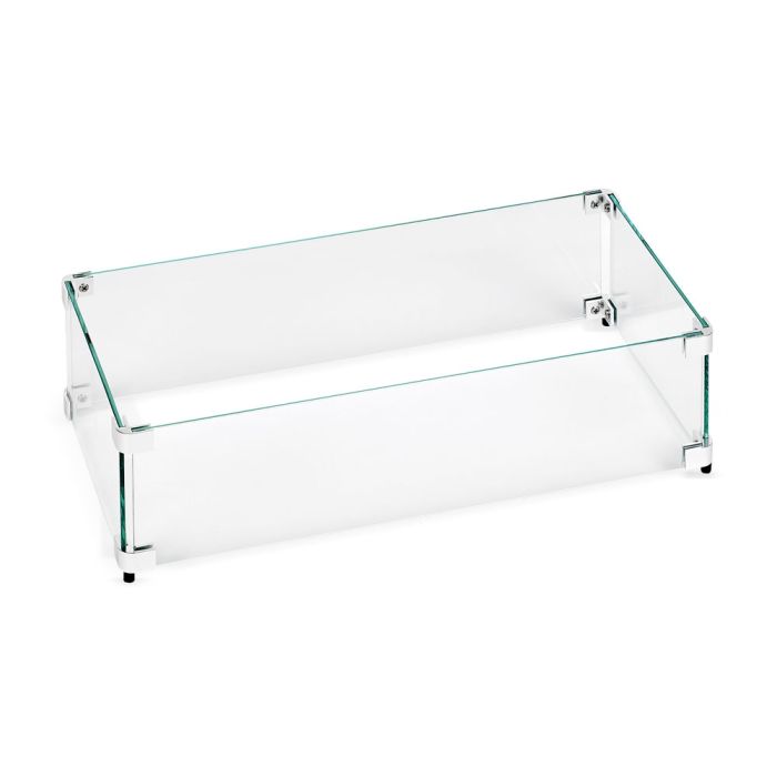 American Fire Glass Rectangular Glass Flame Guard for 18" x 6" Drop-In Fire Pit Pan